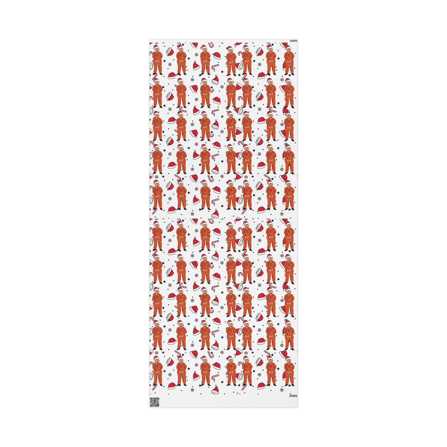 Funny Trump Orange Prison Suit Wrapping Paper for Gifts - Pro Biden Christmas Gift Wrap