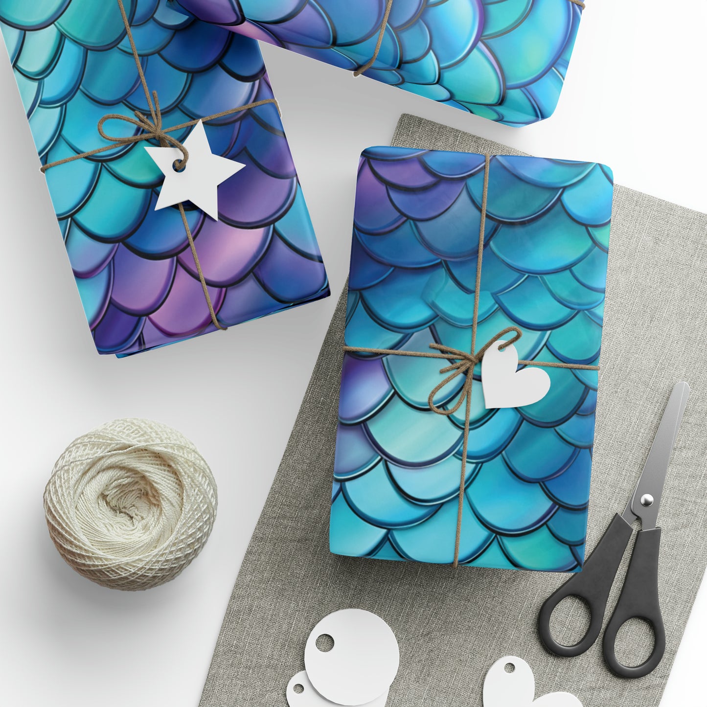 Beautiful Mermaid Wrapping Paper Mermaid Scales Mermaid Gift Wrap