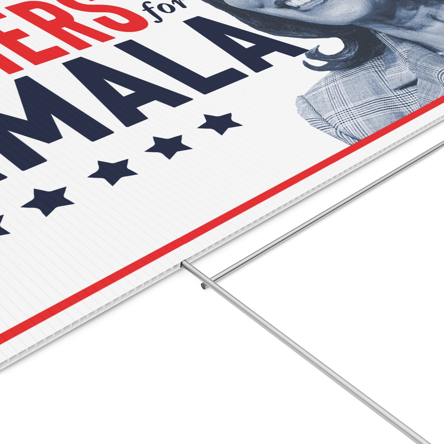 Teachers for Kamala, Harris Walz Sign, Double Sided Yard Sign with Stand, Kamala Yard Sign, Lawn Sign 18" x 24"