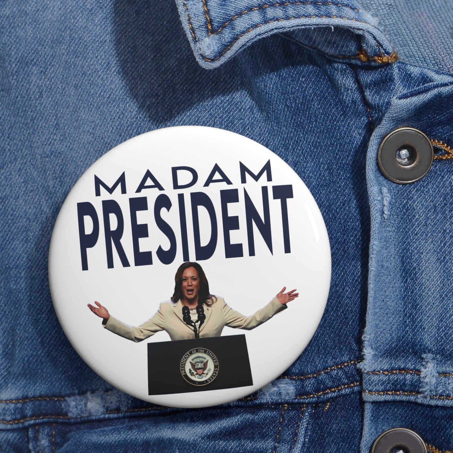Madam President Kamala Harris, Harris For President Pin, Kamala Harris Pin Button, Kamala Election Pin, Harris Walz 2024, Kamala DNC