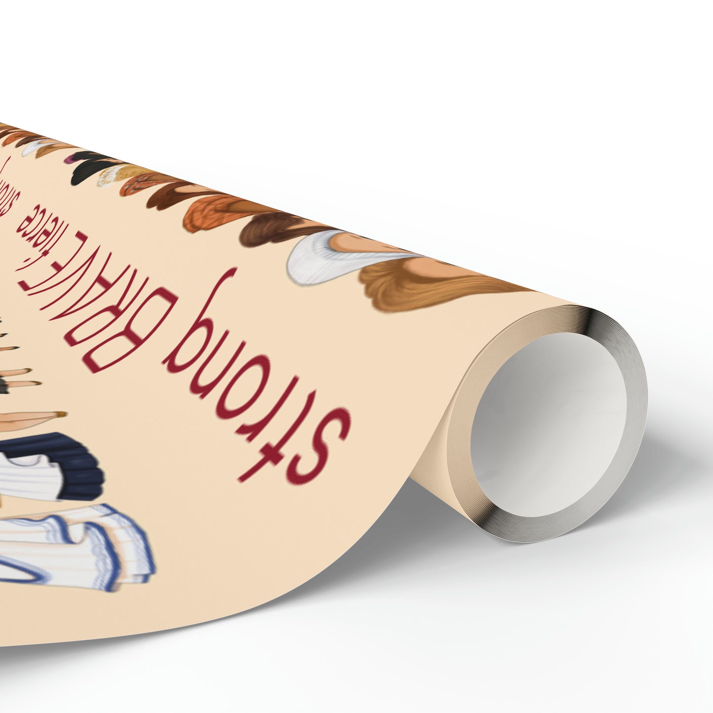 Inspirational Women with Empowering Words Gift Wrap - Strong Influential Women Wrapping Paper