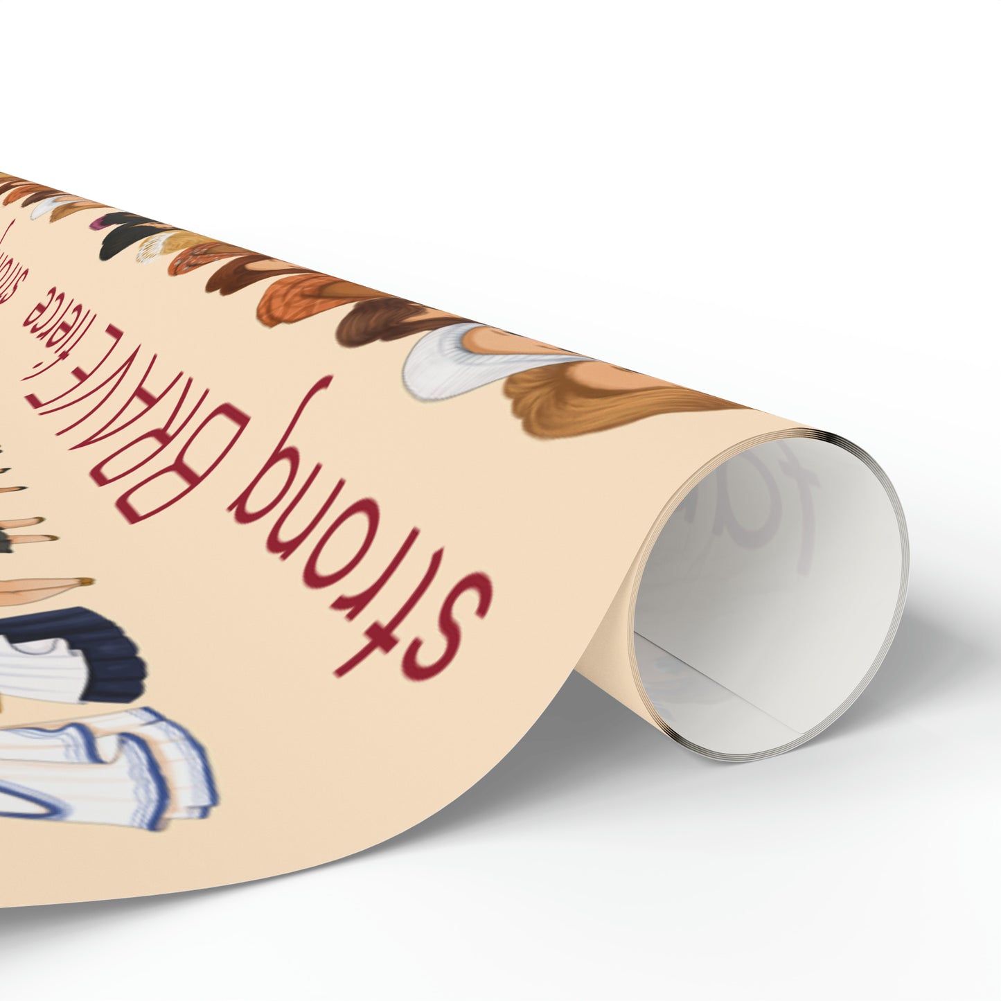 Inspirational Women with Empowering Words Gift Wrap - Strong Influential Women Wrapping Paper