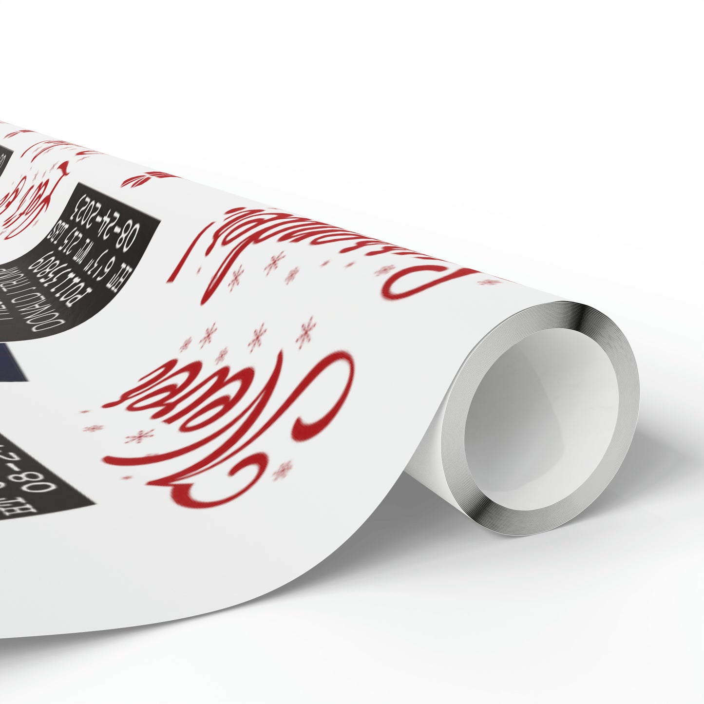 The Trump Mugshot Gift Wrap - Let's Go Brandon Gift Wrap - Santa Trump 2024 Never Surrender Wrapping Paper