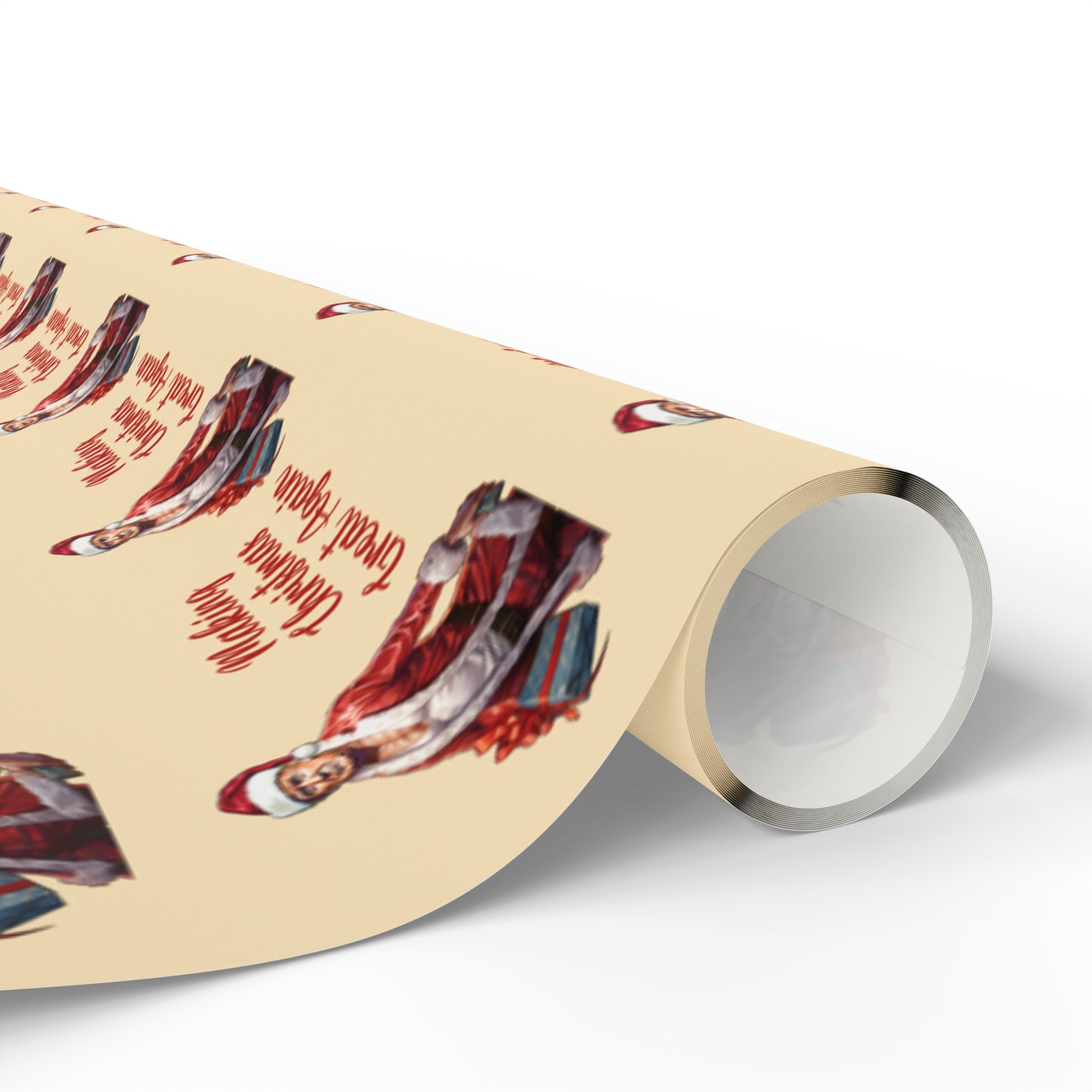Buff Santa Trump Gift Wrap Merry Christmas Gift Wrap Elf Funny Trump 2024 Trump Wrapping Paper Trump Christmas