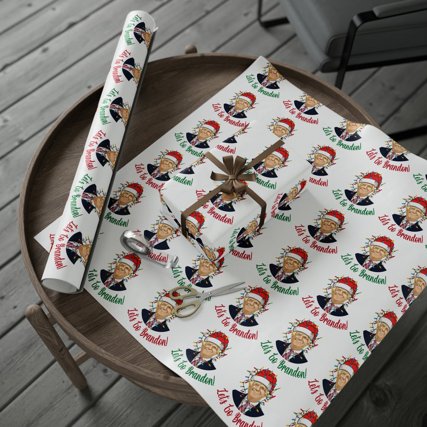Santa Funny Trump Wrapping Paper for Gifts - Make America Great Again Christmas Gift Wrapping Paper