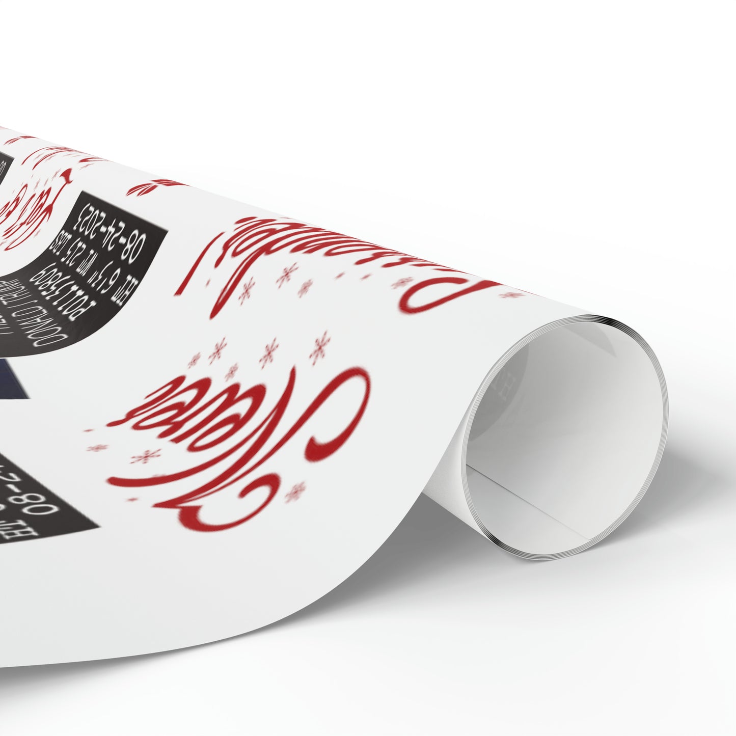 The Trump Mugshot Gift Wrap - Let's Go Brandon Gift Wrap - Santa Trump 2024 Never Surrender Wrapping Paper