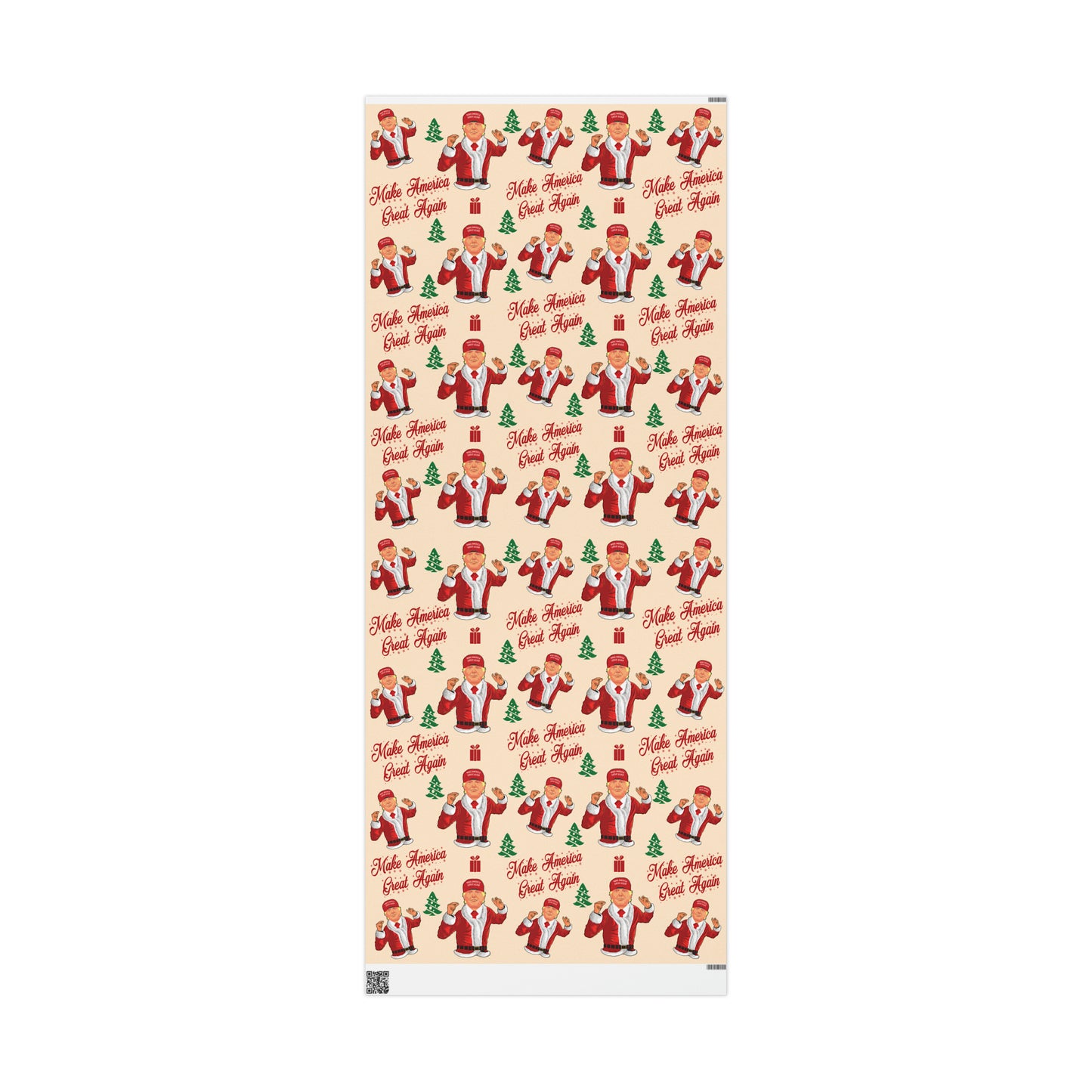 Funny MAGA Trump Christmas Wrapping Paper - Make America Great Again Gift - Joe Let's Go Brandon Funny Santa Trump Wrapping Paper