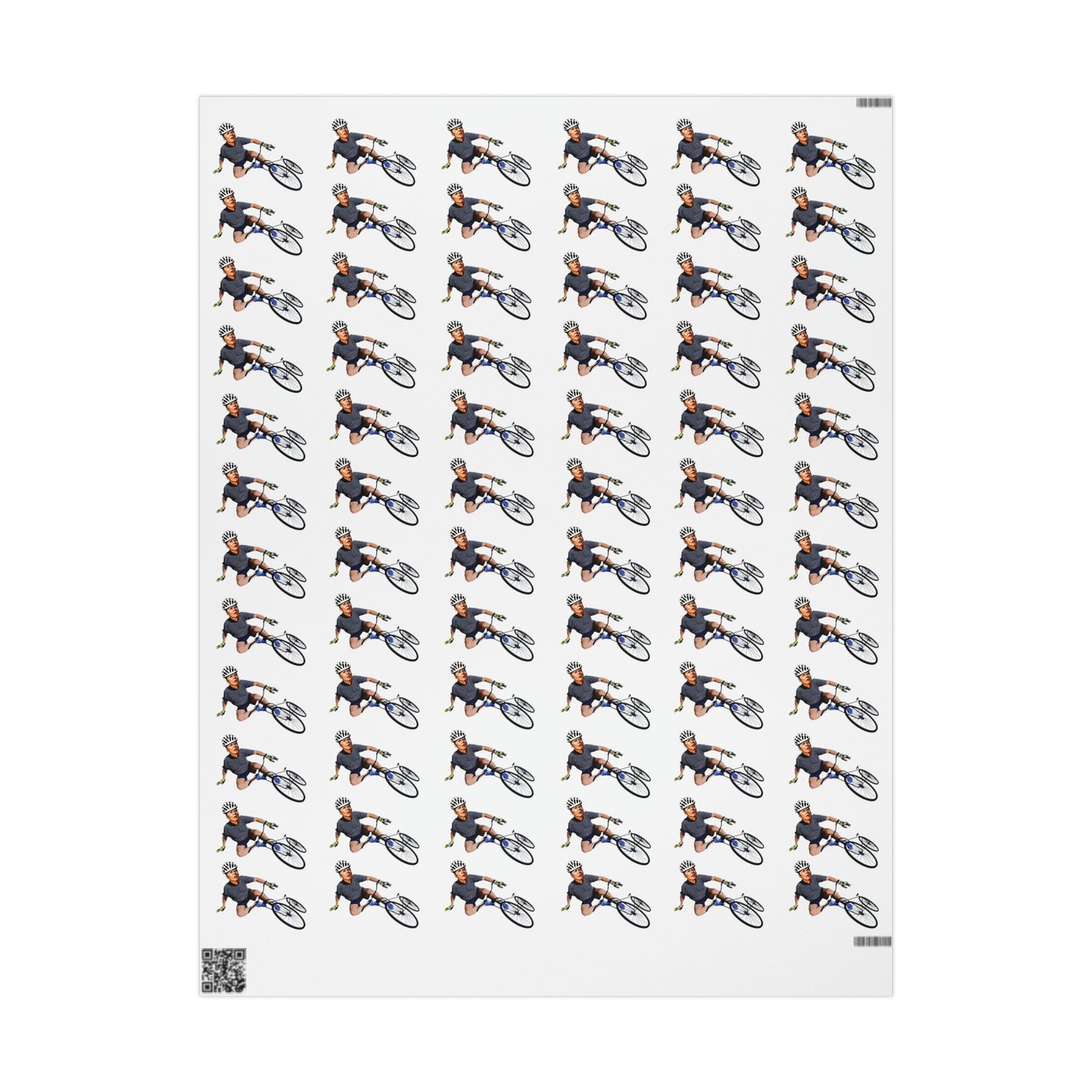 Let's Go Brandon Wrapping Paper - Hilarious Gift Wrap Biden Falling off Bike Christmas Gift Wrap