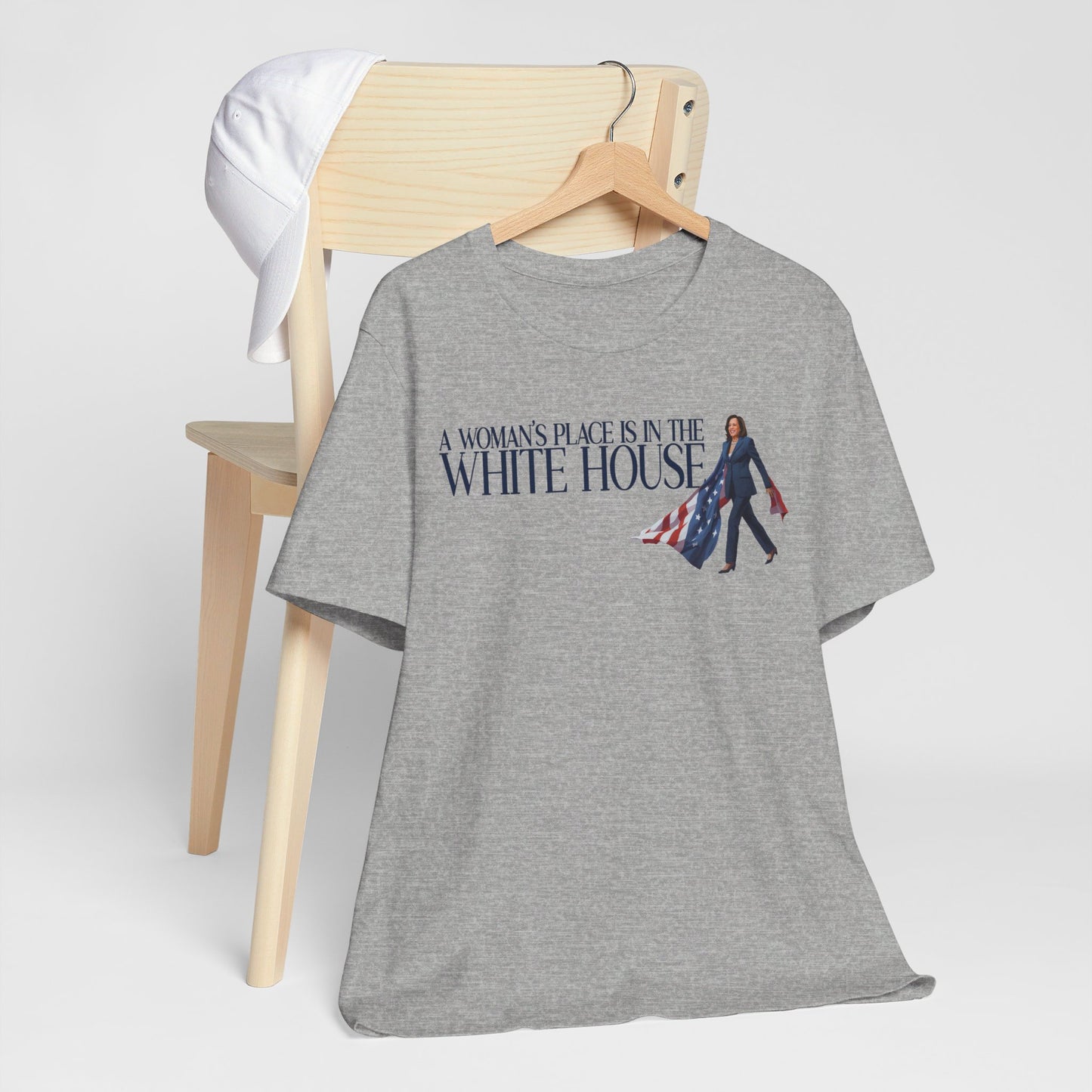Woman's Place is in the White House, Madam President Kamala Harris, Bella Canvas 3001 Unisex T-Shirt, Kamala Shirt, Kamala DNC Shirt, Kamala