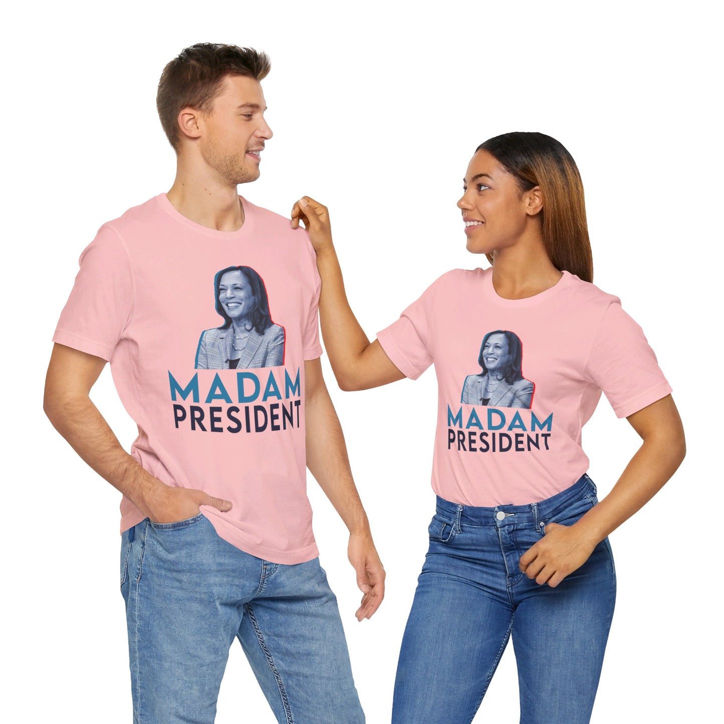 Madam President Kamala Harris, Bella Canvas 3001 Unisex T-Shirt, Kamala Shirt, Kamala DNC Shirt - Anti Trump, Democracy Shirt, Kamala Shirt