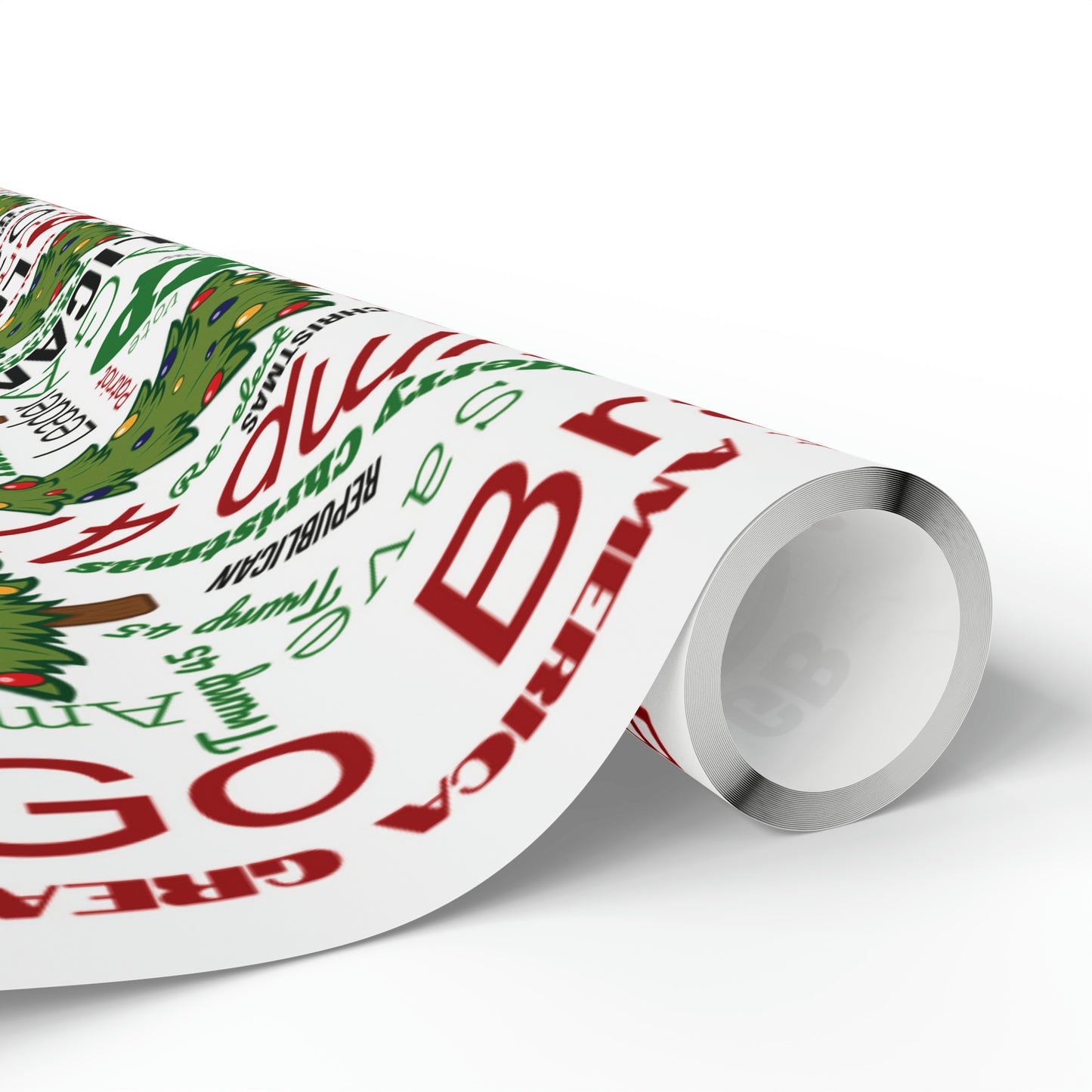Christmas Word Wrap Trump Gift Wrap for Gifts Christmas - Let's Go Brandon Gift Wrap