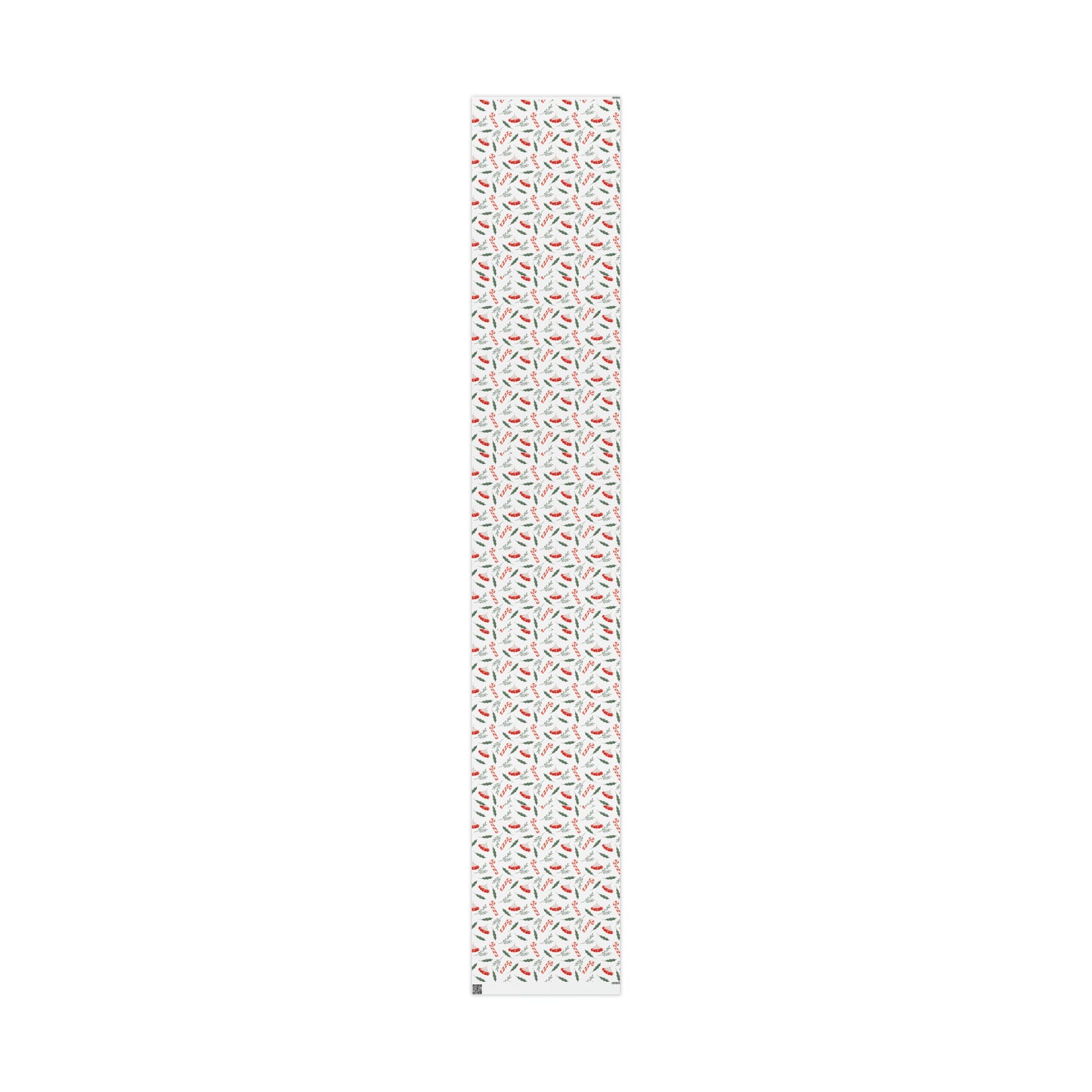 Candy Cane Holly Pastel Christmas Gift Wrap - Christmas Wrapping Paper