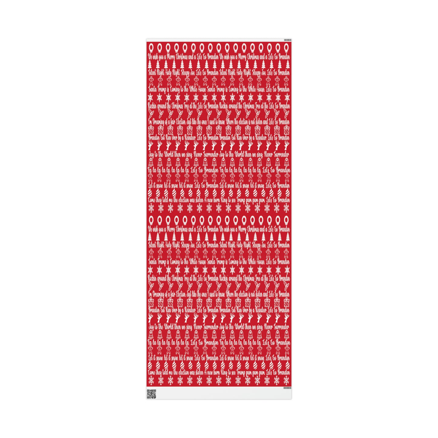 Let's Go Brandon Christmas Gift Wrap Red 2023 Version Pro Trump Gift Wrap Funny Christmas Songs