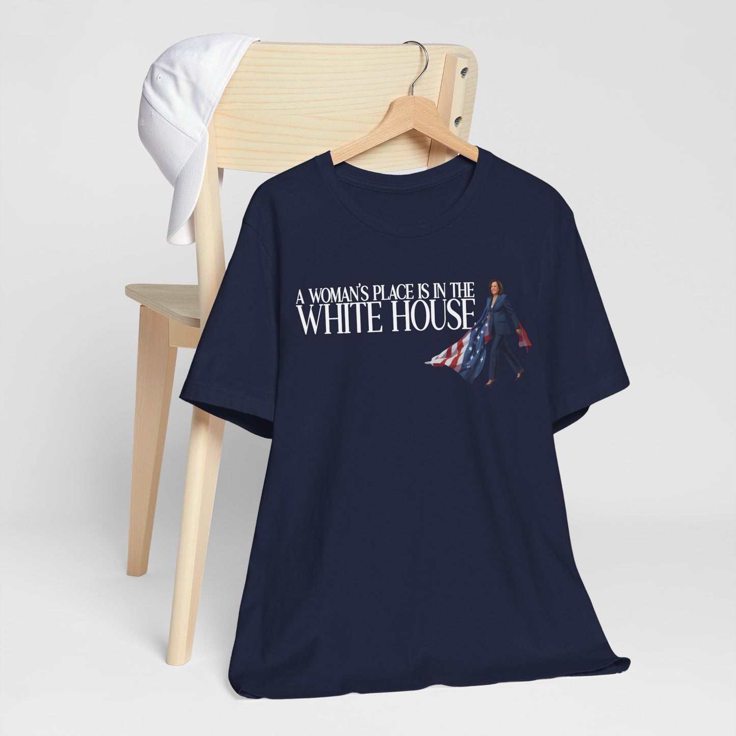 Woman's Place is in the White House, Madam President Kamala Harris, Bella Canvas 3001 Unisex T-Shirt, Kamala Shirt, Kamala DNC Shirt, Kamala