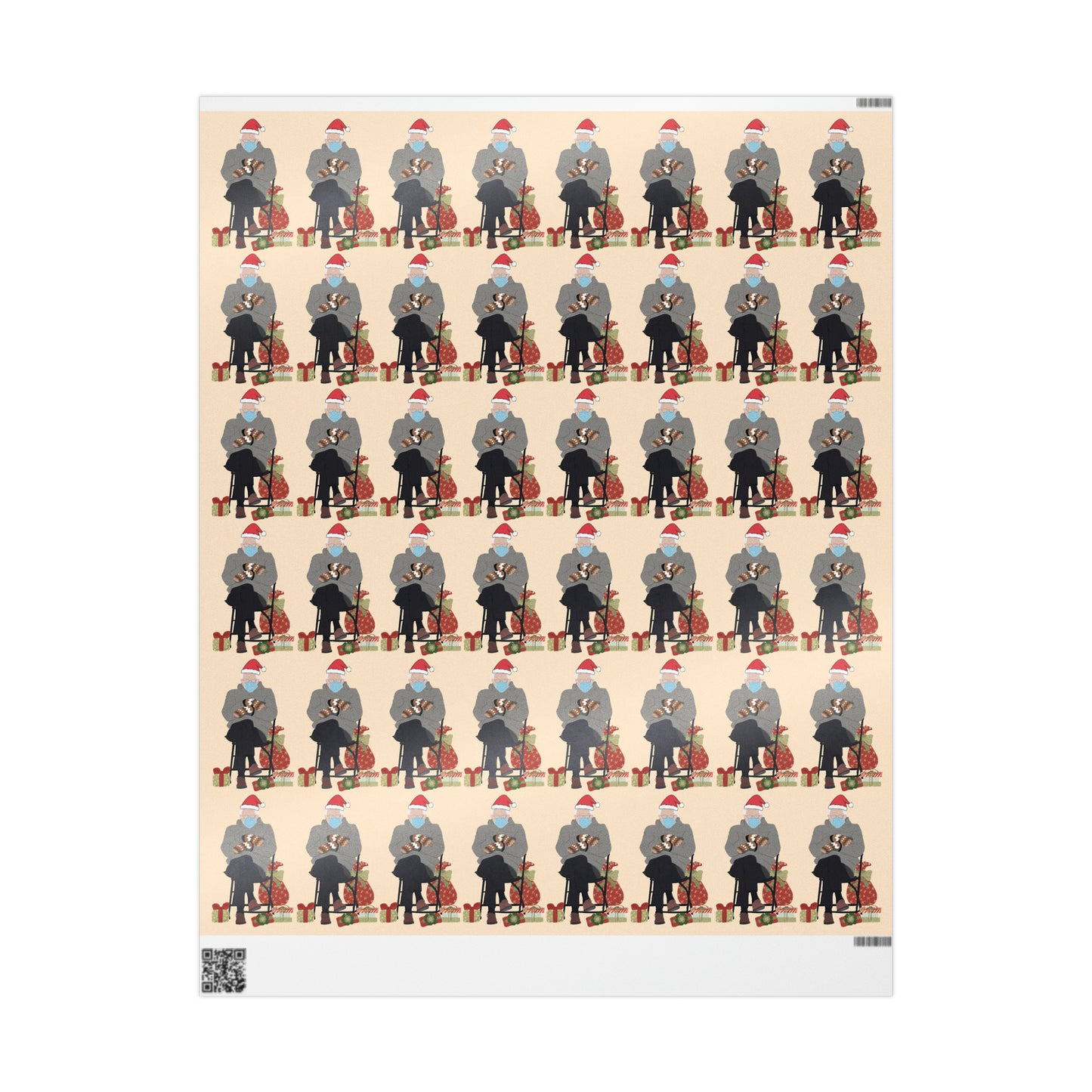 Bernie Sanders Mittens Meme Christmas Gift Wrap - Funny Bernie Wrapping Paper for Christmas