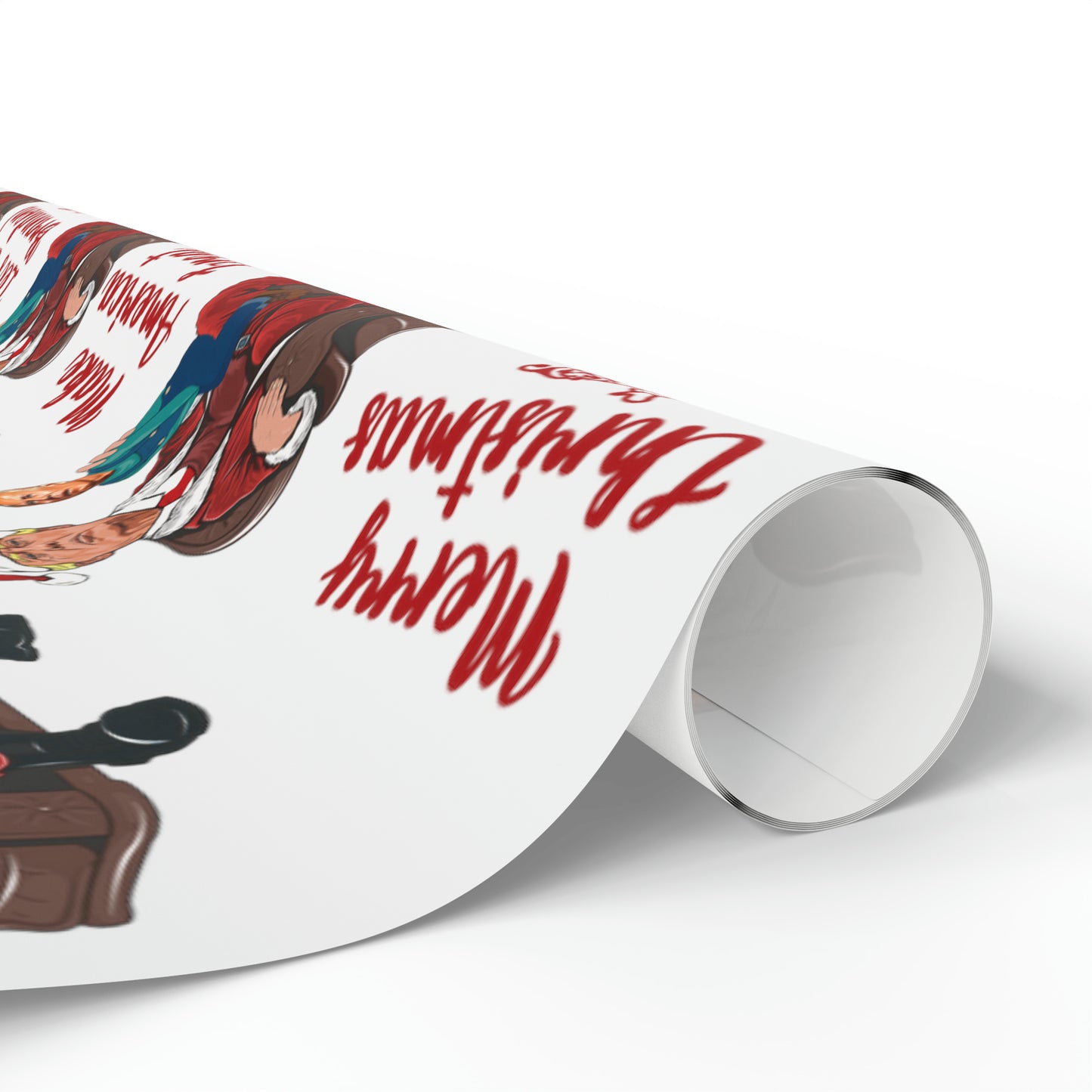 Greatest Trump Gift Wrap for Christmas - Let's Go Brandon Gift Wrap - Santa Trump Confused Biden Sitting on Lap Gift Wrap