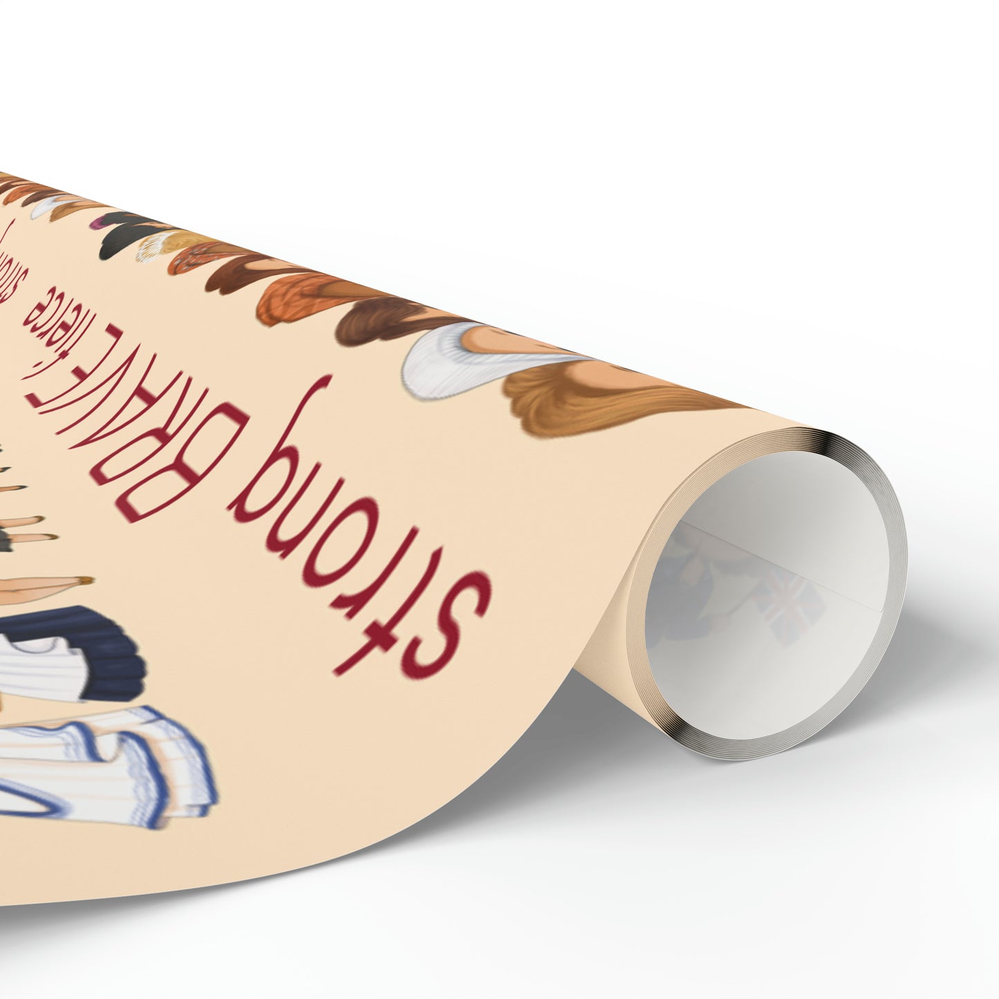 Inspirational Women with Empowering Words Gift Wrap - Strong Influential Women Wrapping Paper