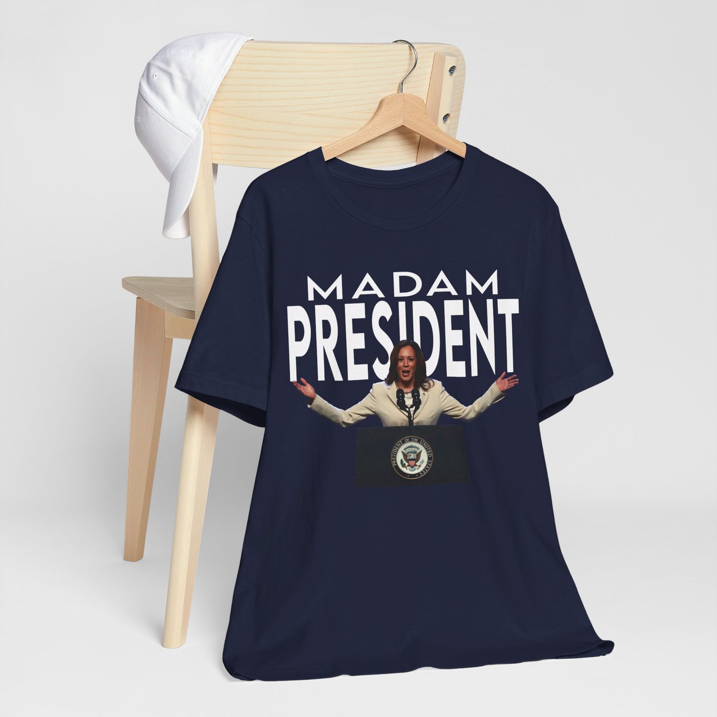Madam President Kamala Harris, Bella Canvas 3001 Unisex T-Shirt, Kamala Shirt, Kamala DNC Shirt - Anti Trump, Democracy Shirt, Kamala Shirt