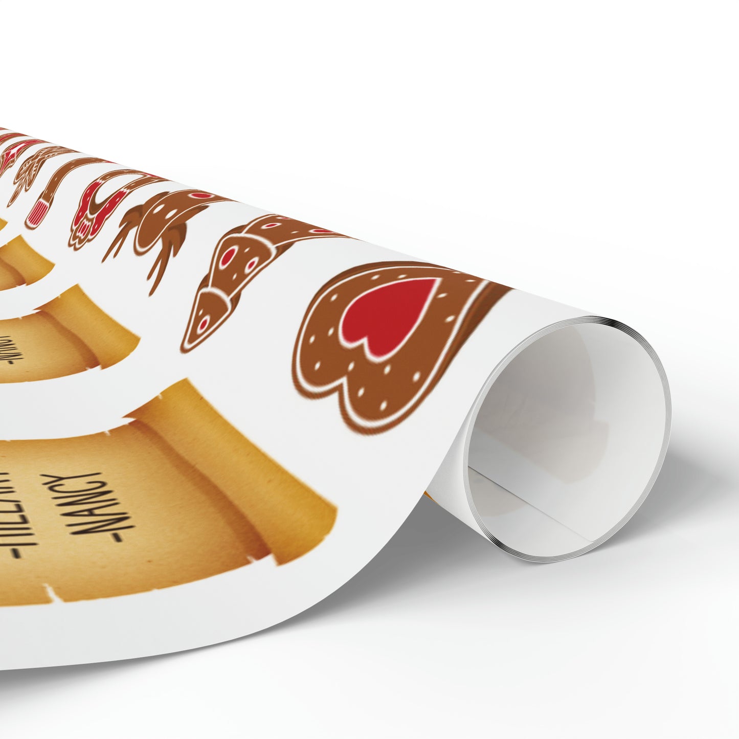 Great Funny Trump Wrapping Paper for Gifts - Pro Trump Naughty List Gingerbread Christmas Gift Wrap