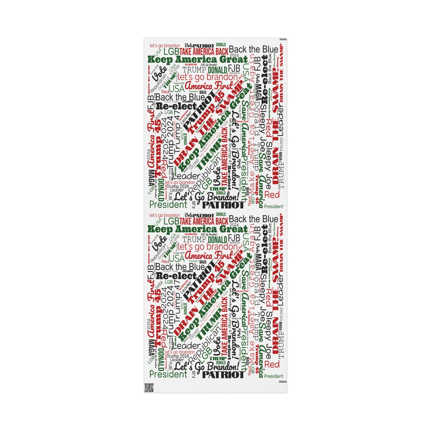 Pro Trump Gift Wrap for Gifts Christmas - Let's Go Brandon Gift Wrap - Maga Save America