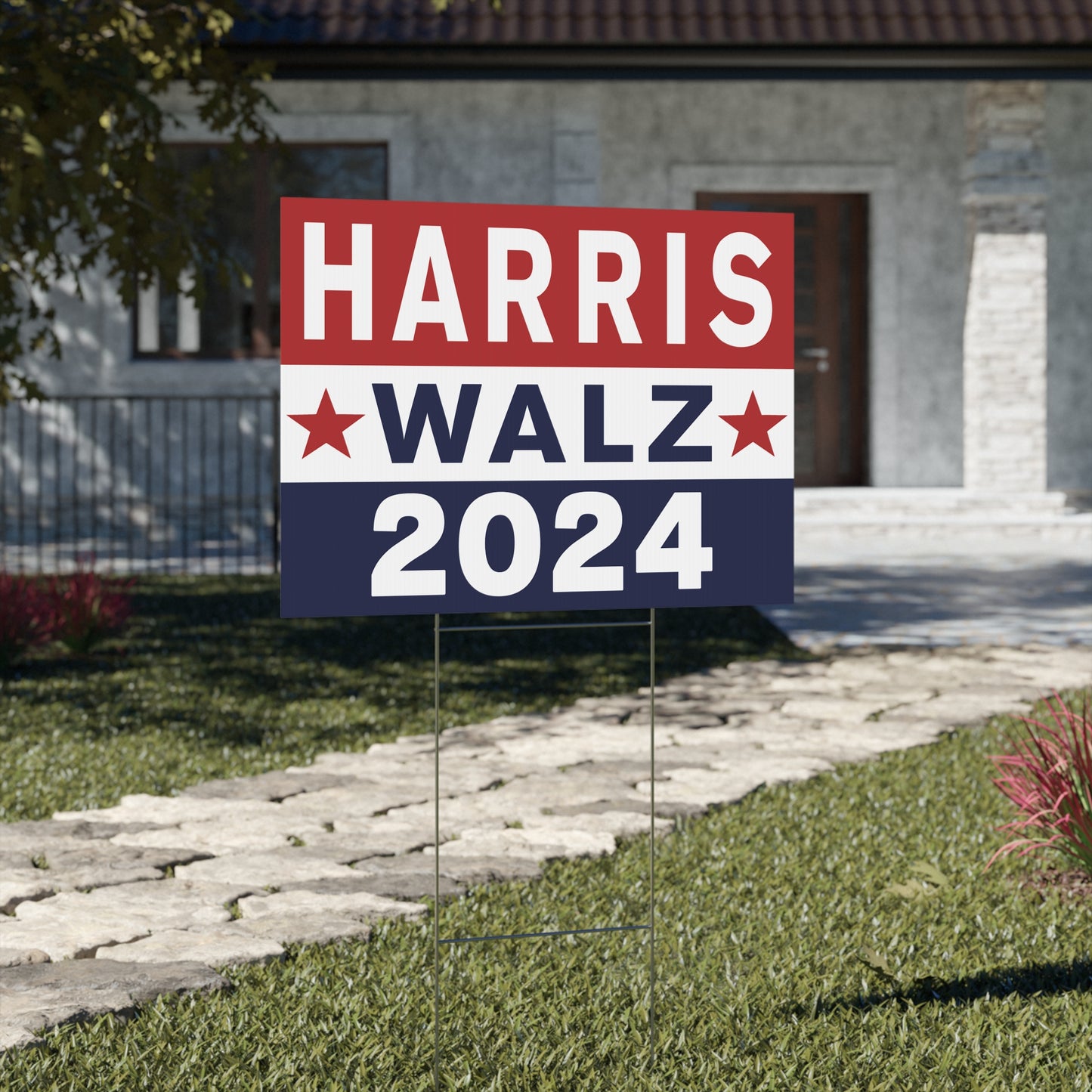 Kamala Harris Walz VP, Tim Walz VP Pick, Harris 2024 Yard Sign with Stand, Kamala Sign, Not Going Back, Lawn Sign 18" x 24"