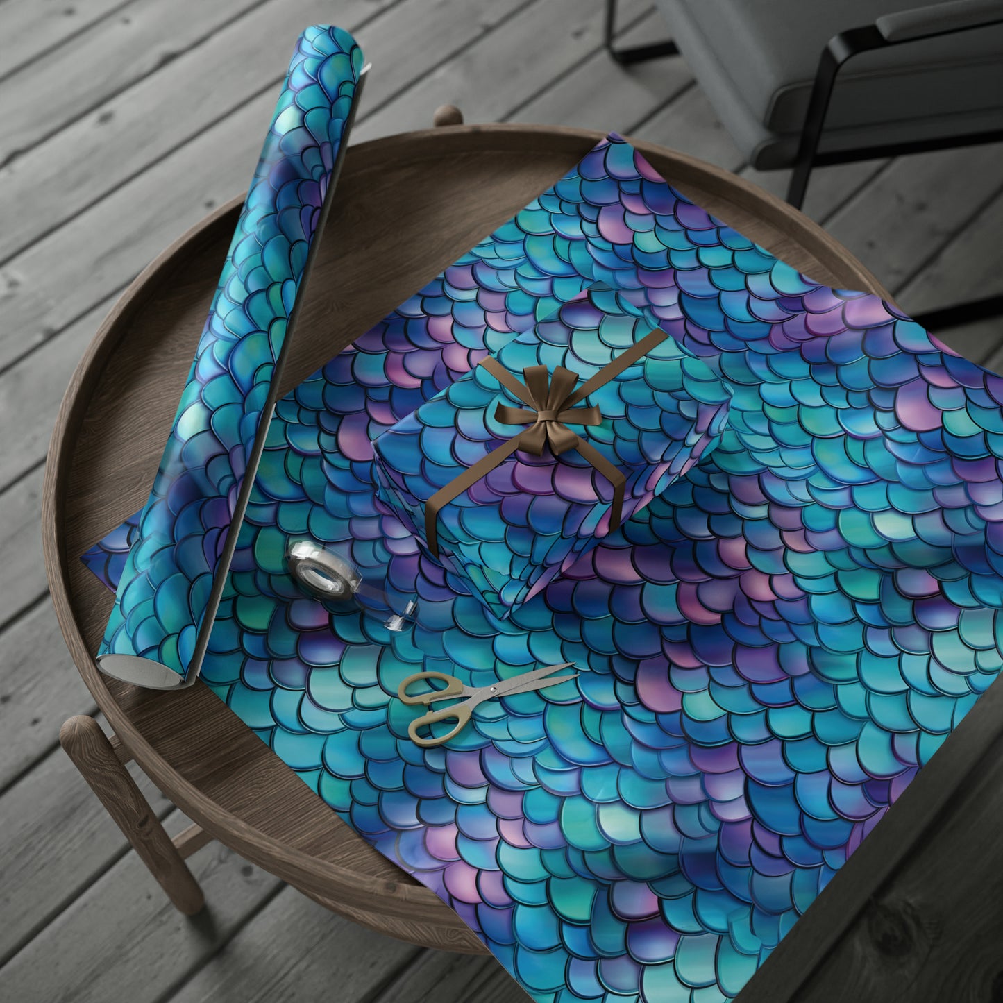 Beautiful Mermaid Wrapping Paper Mermaid Scales Mermaid Gift Wrap