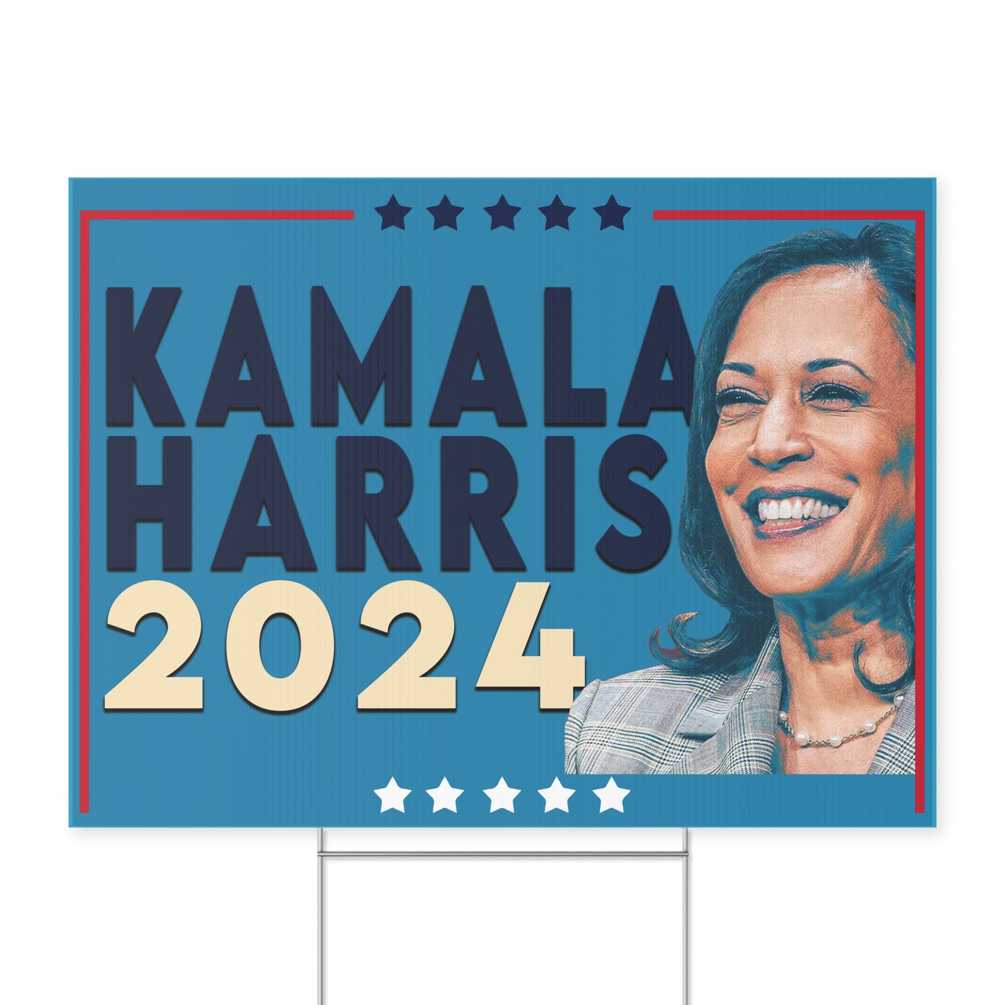 Kamala Harris 2024 Yard Sign with Stand, Kamala Sign, Vote Kamala, I'm With Her, Lawn Sign 18" x 24", Support Kamala Sign, President Kamala