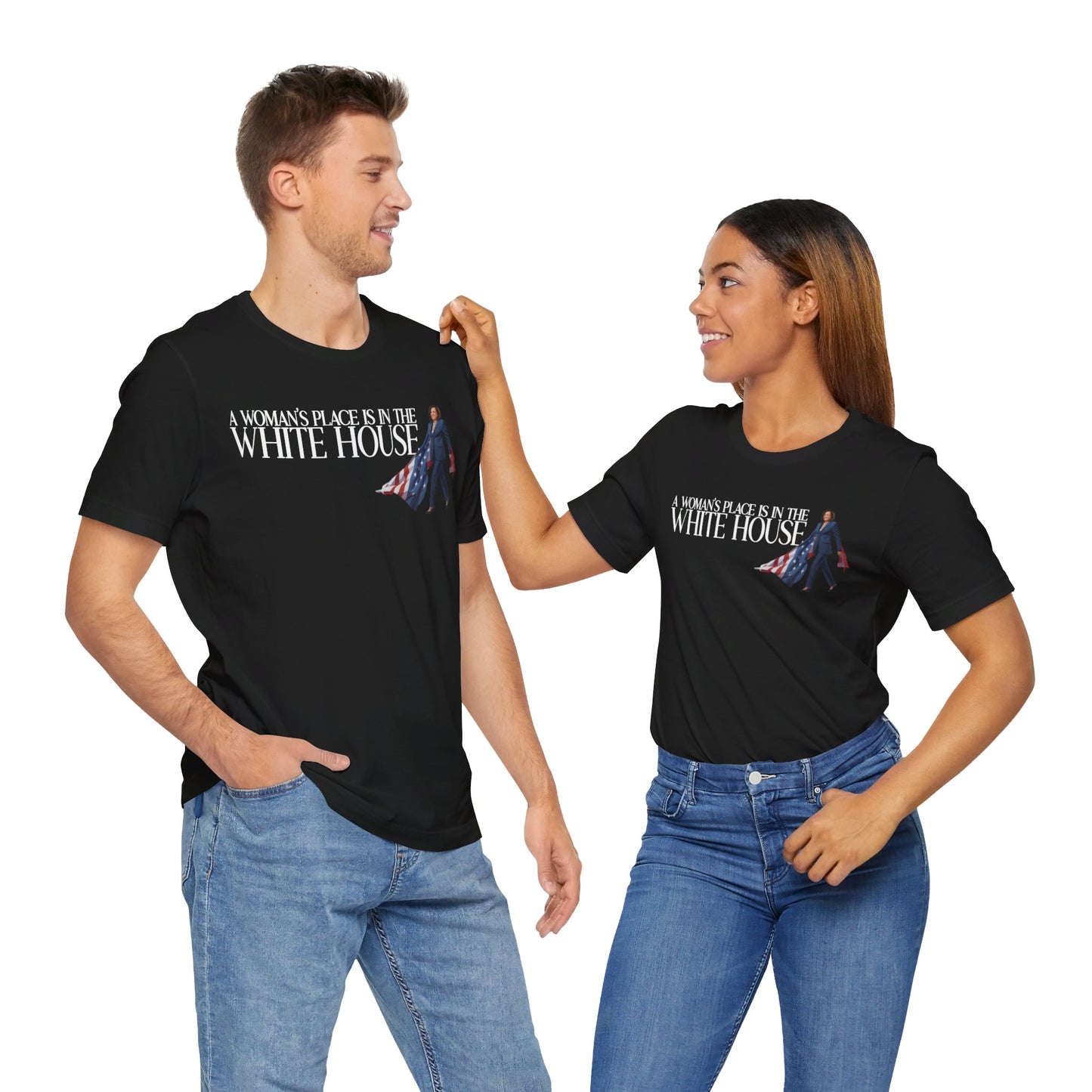 Woman's Place is in the White House, Madam President Kamala Harris, Bella Canvas 3001 Unisex T-Shirt, Kamala Shirt, Kamala DNC Shirt, Kamala