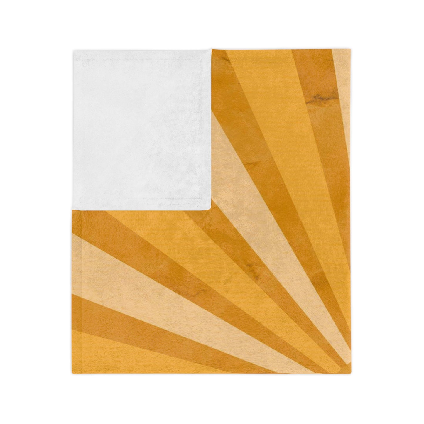 Groovy Yellow Sun Rays Throw Sofa Bed Blanket - Soft Thick Velveteen Minky Throw Blanket
