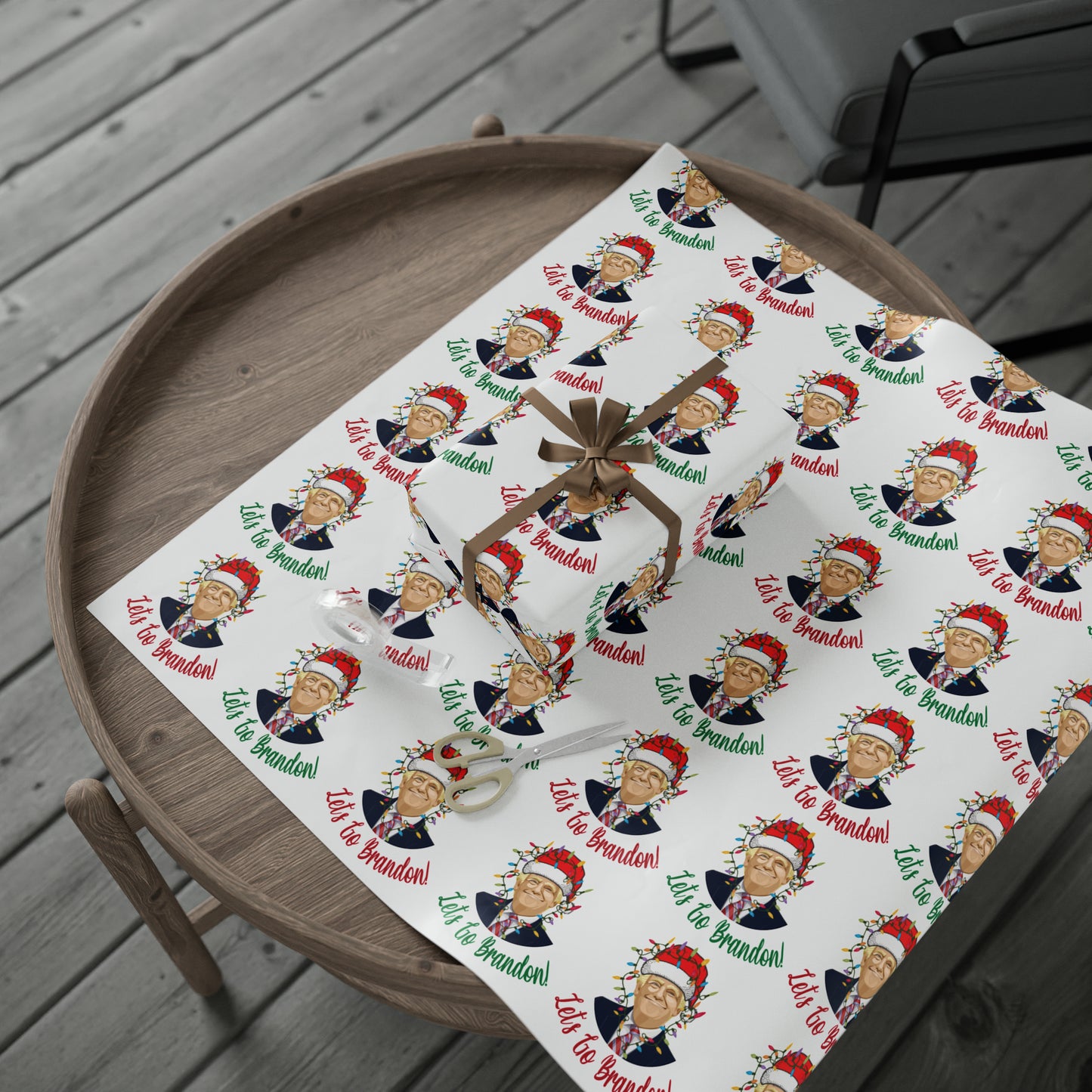 Santa Funny Trump Wrapping Paper for Gifts - Make America Great Again Christmas Gift Wrapping Paper