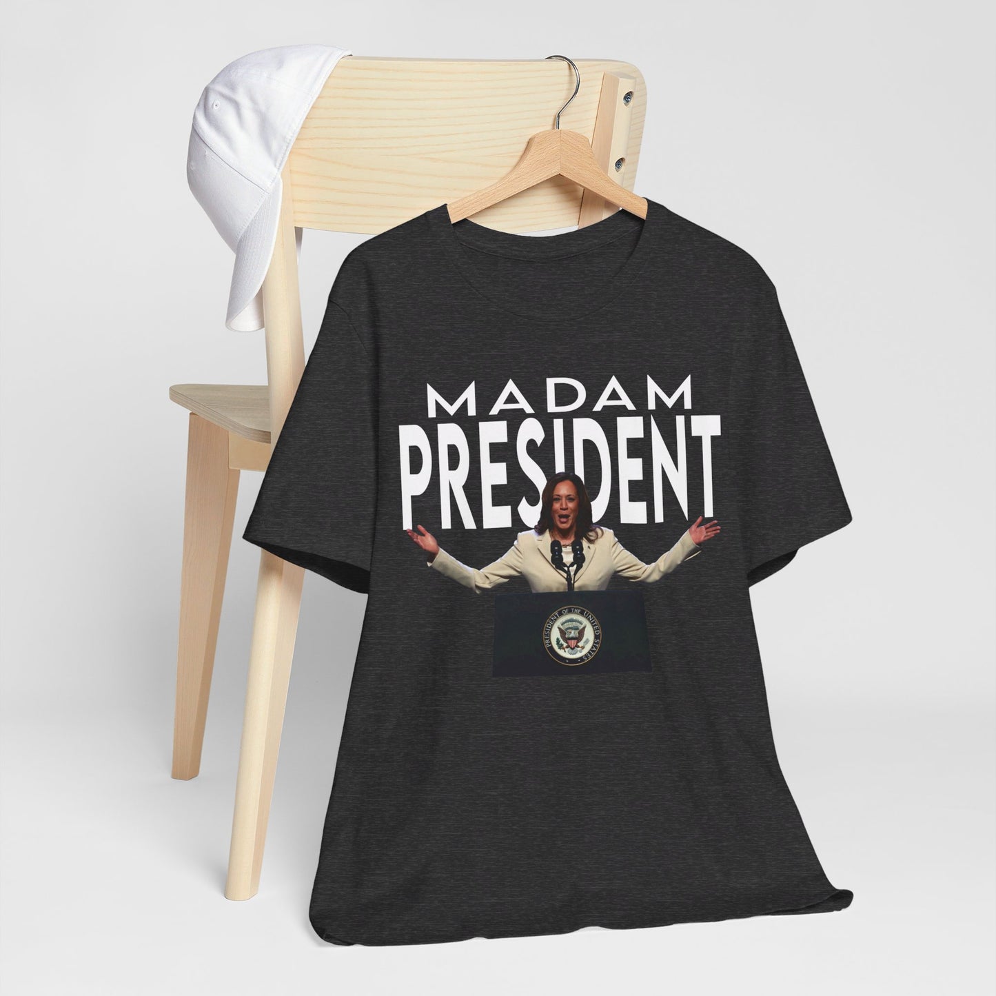 Madam President Kamala Harris, Bella Canvas 3001 Unisex T-Shirt, Kamala Shirt, Kamala DNC Shirt - Anti Trump, Democracy Shirt, Kamala Shirt