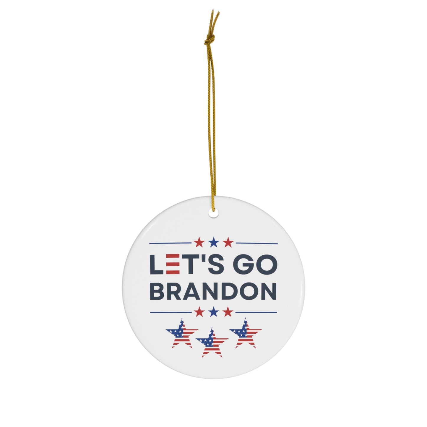 Let's Go Brandon Christmas Ornament USA Let's Go Brandon Trump Christmas Ornament