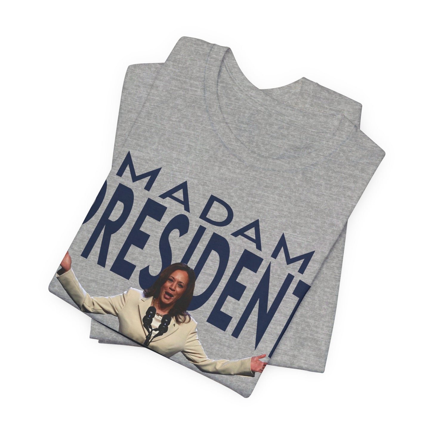 Madam President Kamala Harris, Bella Canvas 3001 Unisex T-Shirt, Kamala Shirt, Kamala DNC Shirt - Anti Trump, Democracy Shirt, Kamala Shirt