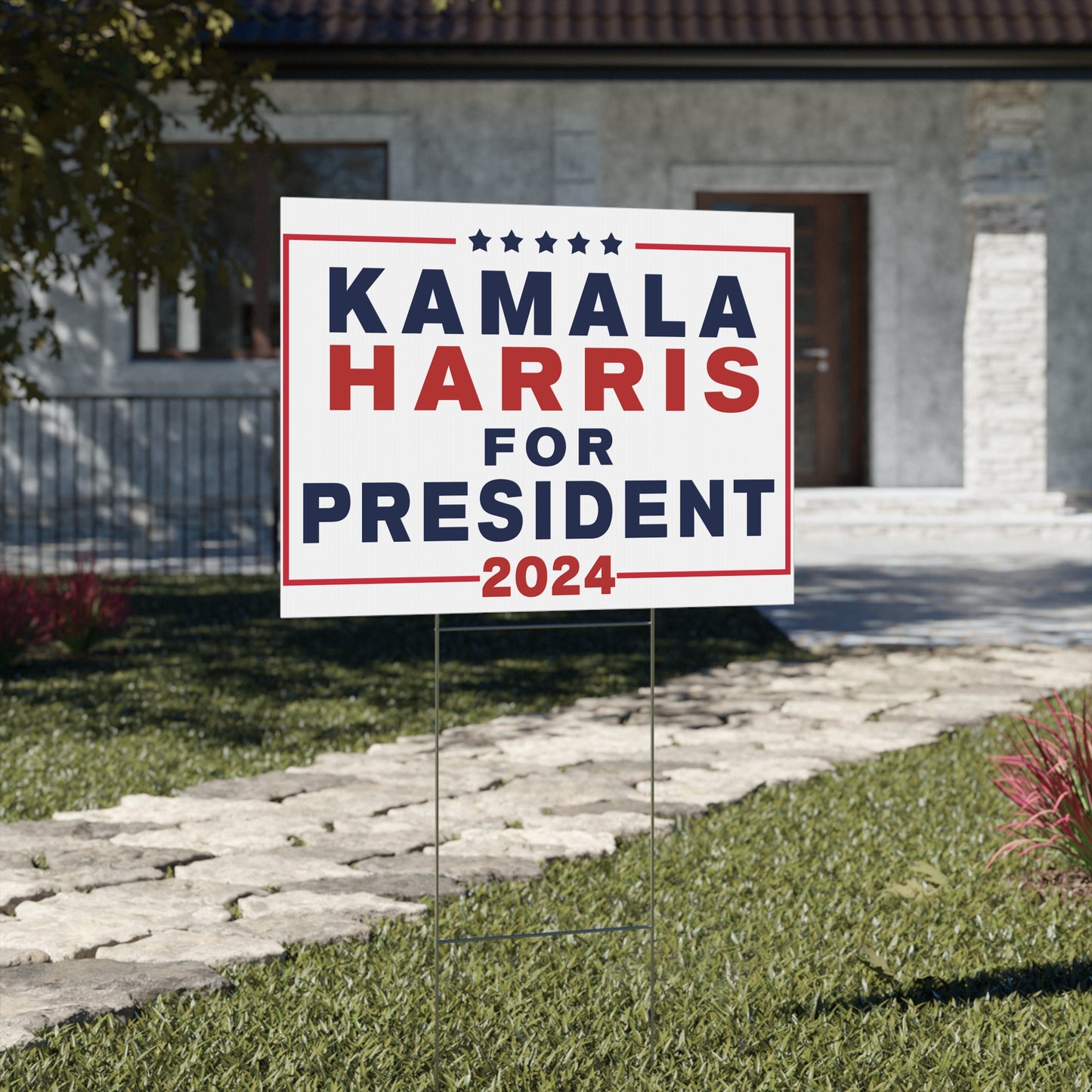 Kamala Harris for President 2024 Yard Sign with Stand, Kamala Sign, Vote Kamala, Lawn Sign 18" x 24", Support Kamala Sign, President Kamala