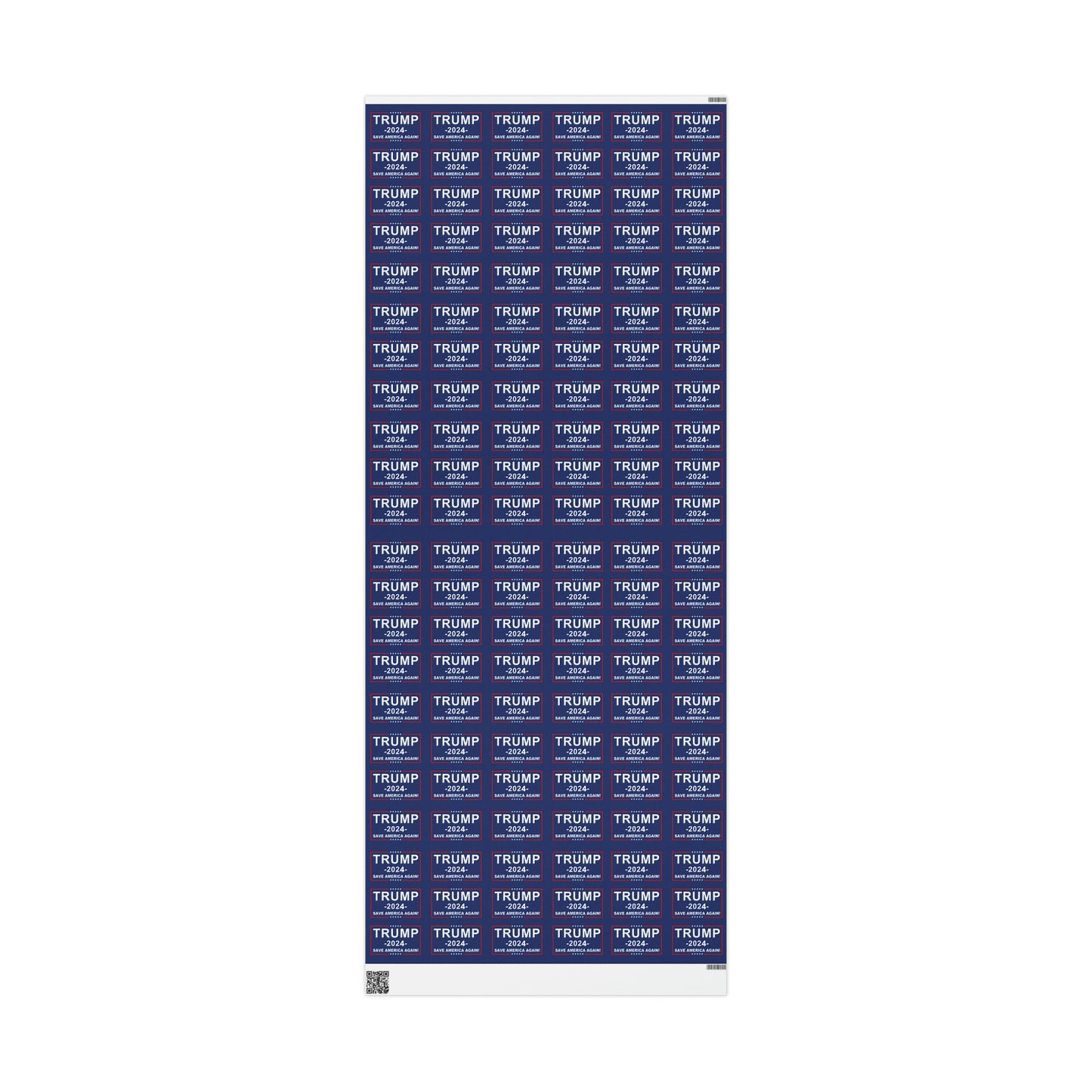Pro Trump 2024 Save American Again Christmas Wrapping Paper Blue