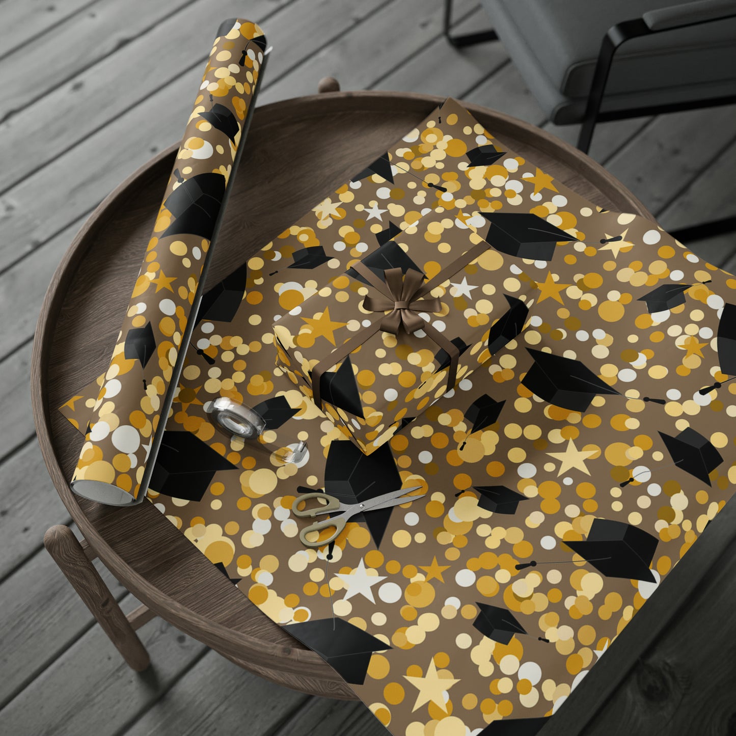 Gold Graduation Gift Wrapping Paper - Graduate Gift - Congratulations Graduates