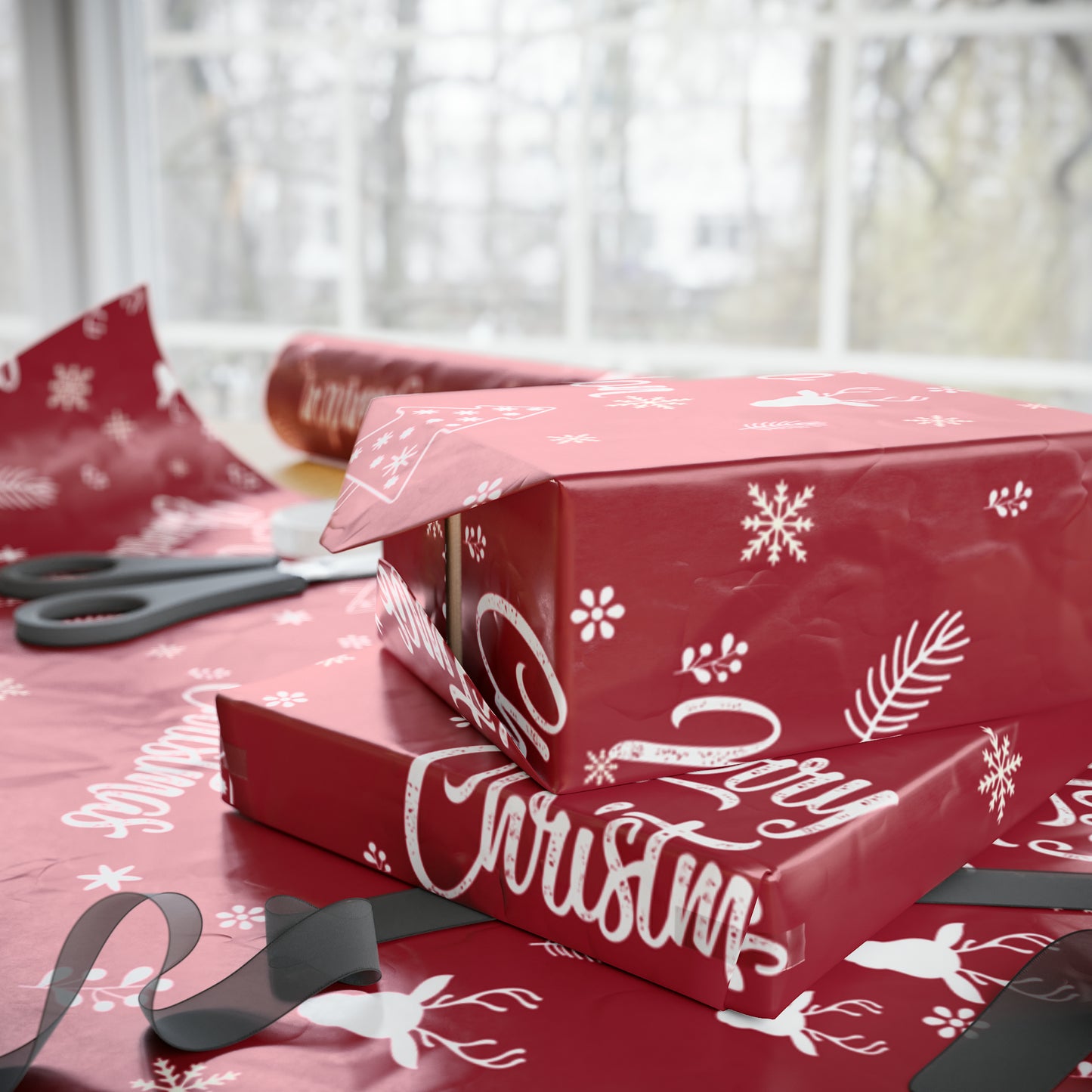 Red Christmas Gift Trump Wrapping Paper Trump Christmas Gift Let's Go Brandon Gift Wrap