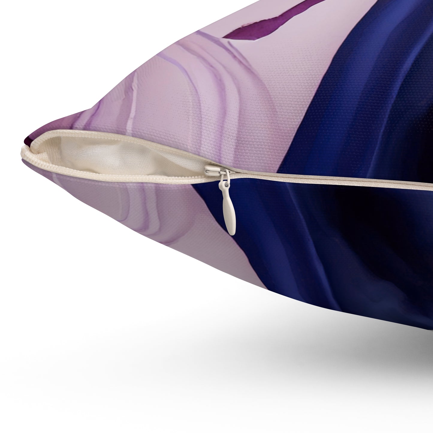 Amazing Marble Print Blue Pink Purple Gold Marble Pattern Spun Polyester Square Pillow
