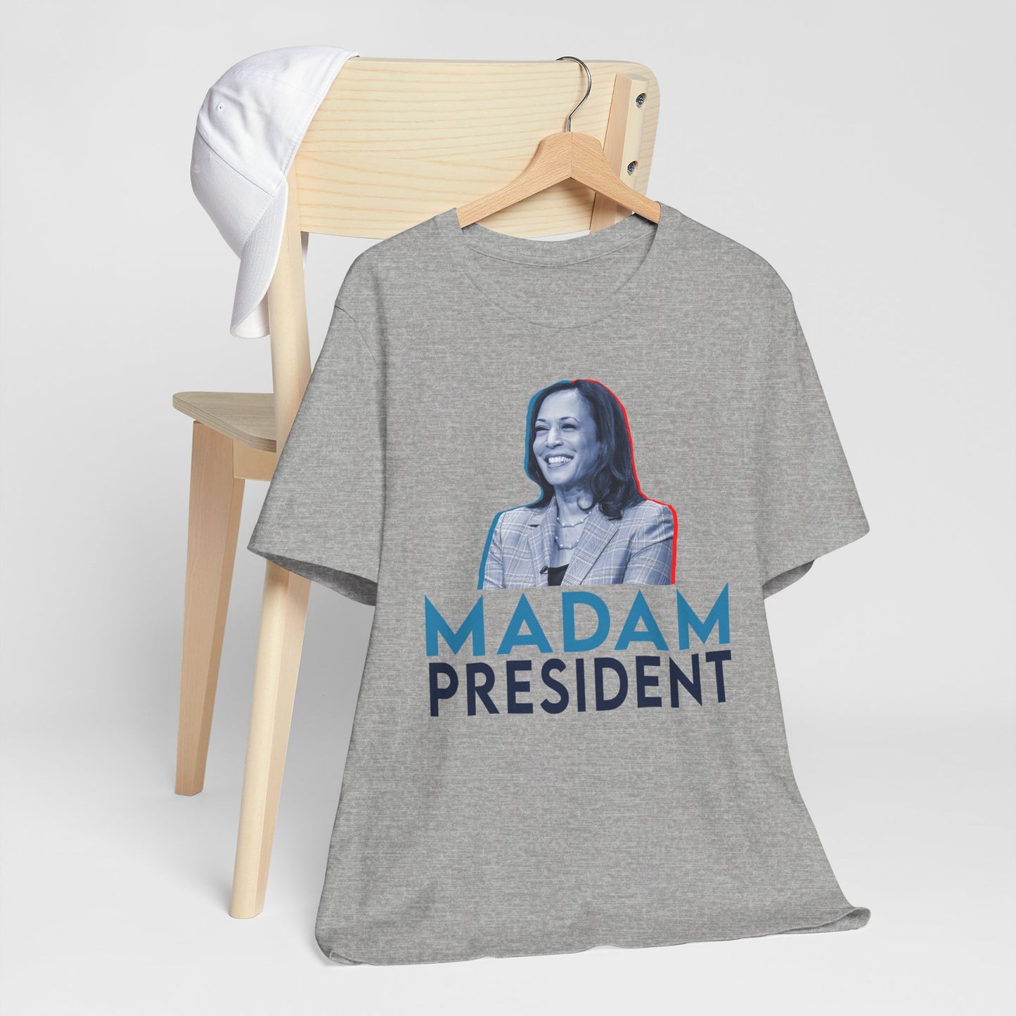 Madam President Kamala Harris, Bella Canvas 3001 Unisex T-Shirt, Kamala Shirt, Kamala DNC Shirt - Anti Trump, Democracy Shirt, Kamala Shirt