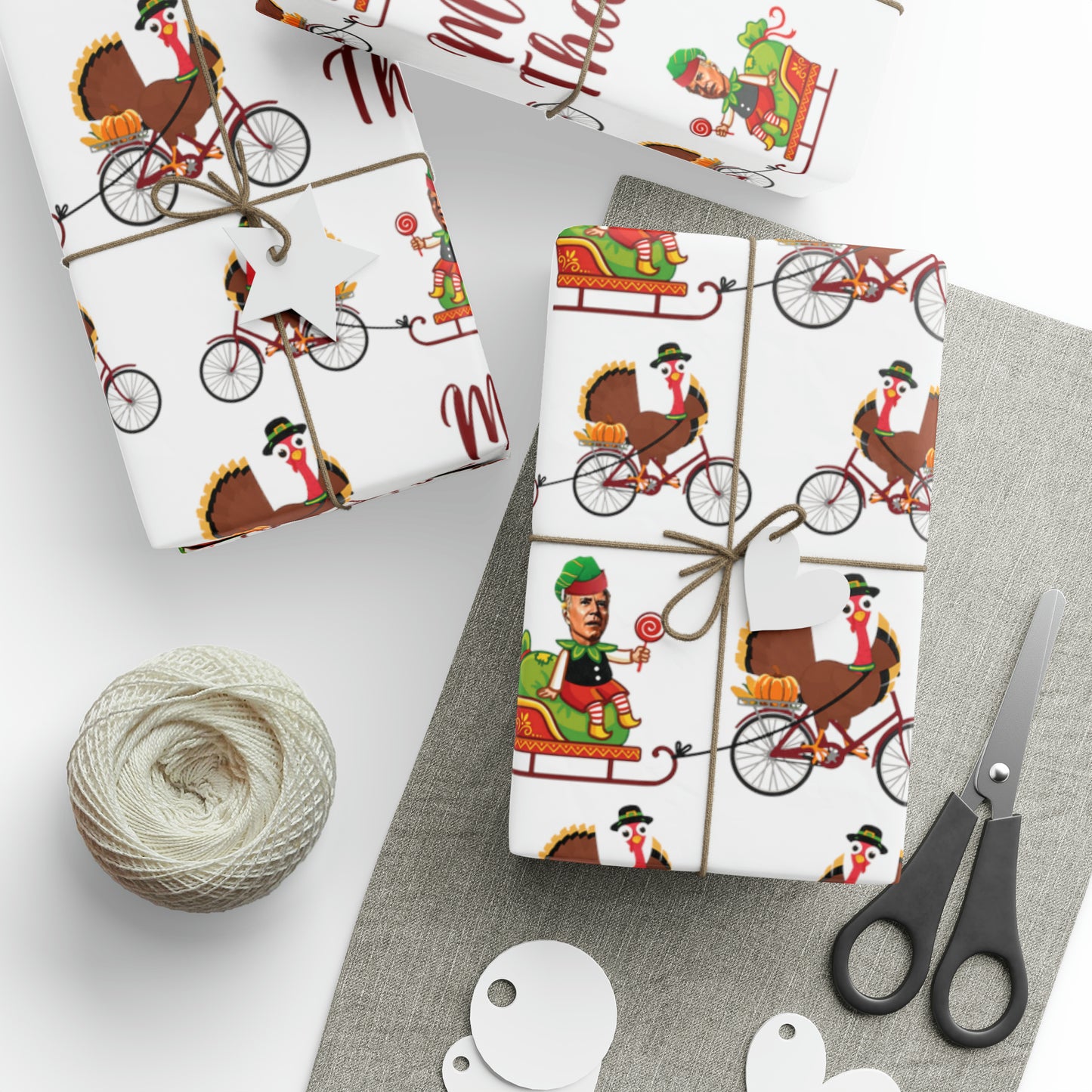 Hilarious Biden Confused Christmas Wrapping Paper for Gifts Biden Merry 4th of Thanksgiving