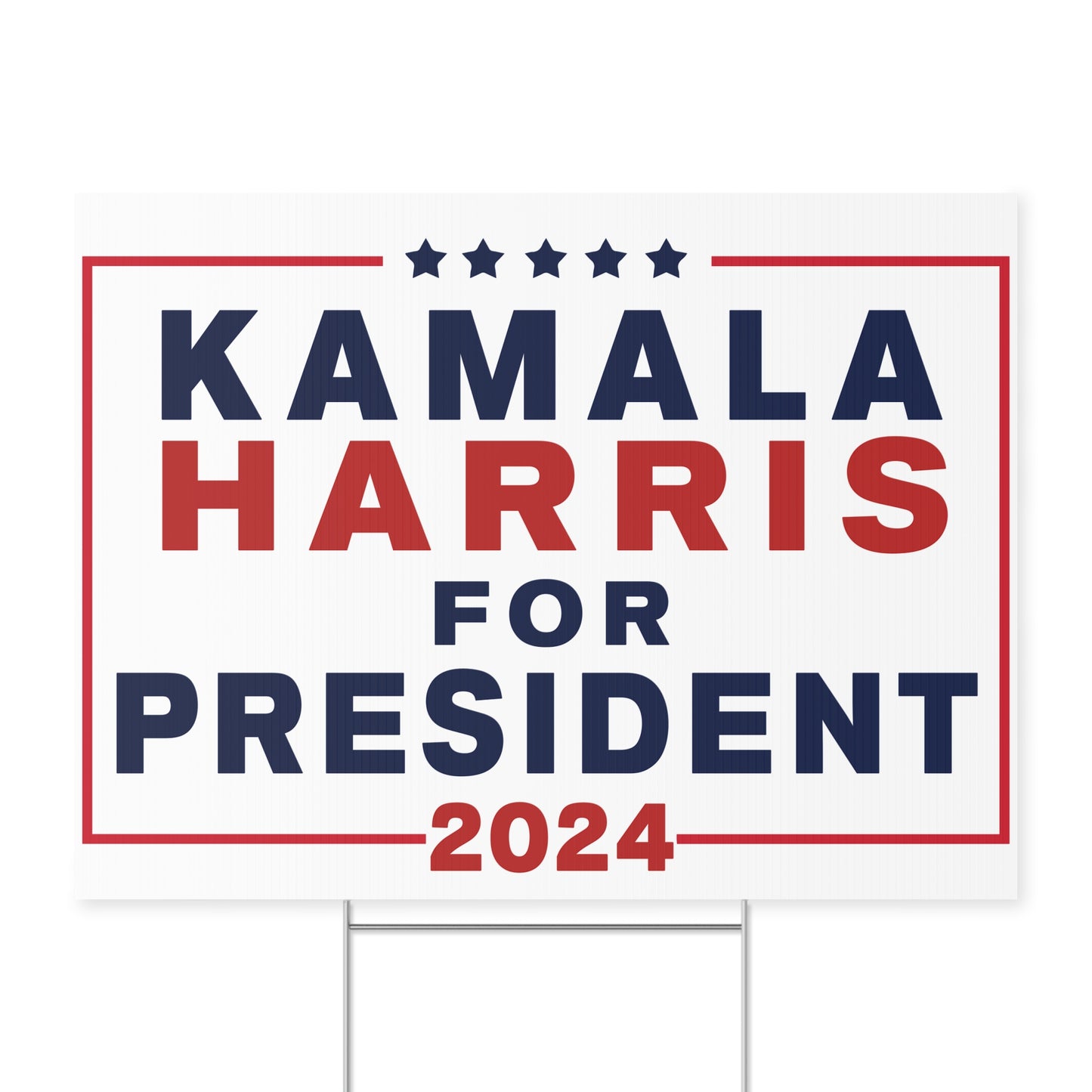Kamala Harris for President 2024 Yard Sign with Stand, Kamala Sign, Vote Kamala, Lawn Sign 18" x 24", Support Kamala Sign, President Kamala