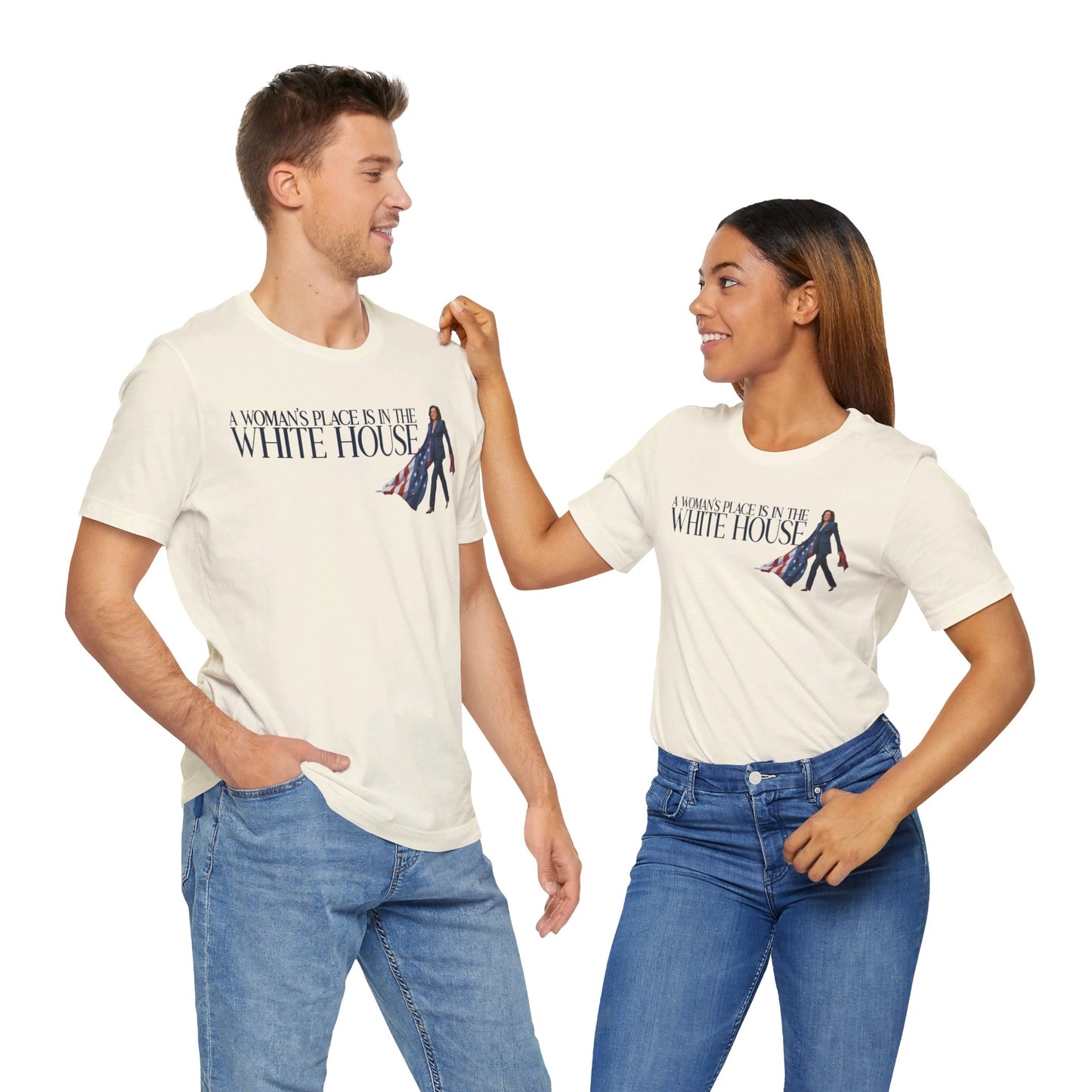 Woman's Place is in the White House, Madam President Kamala Harris, Bella Canvas 3001 Unisex T-Shirt, Kamala Shirt, Kamala DNC Shirt, Kamala