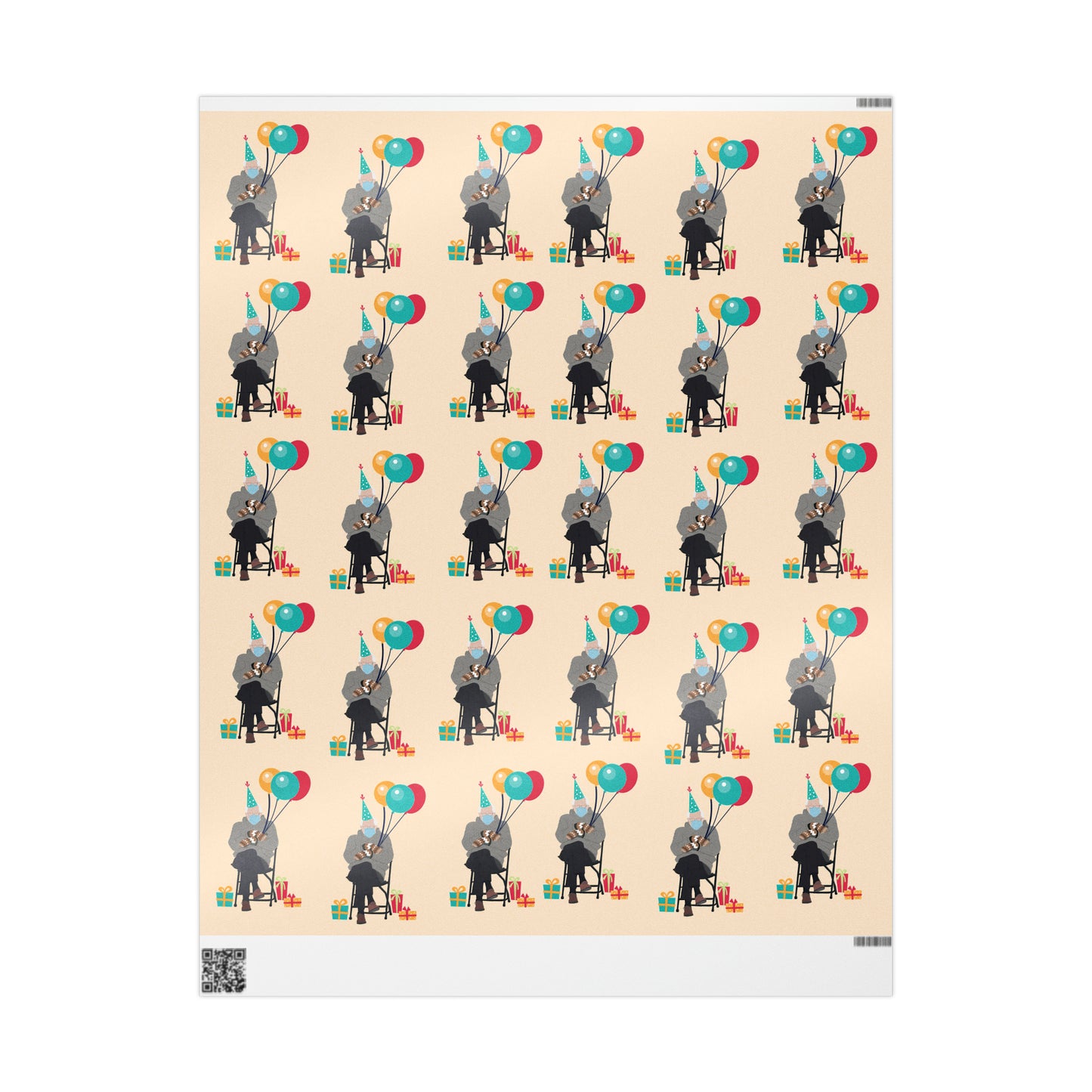 Funny Bernie Mittens Wrapping Paper Gift Bernie Sanders Meme Mittens Gift Birthday Wrapping