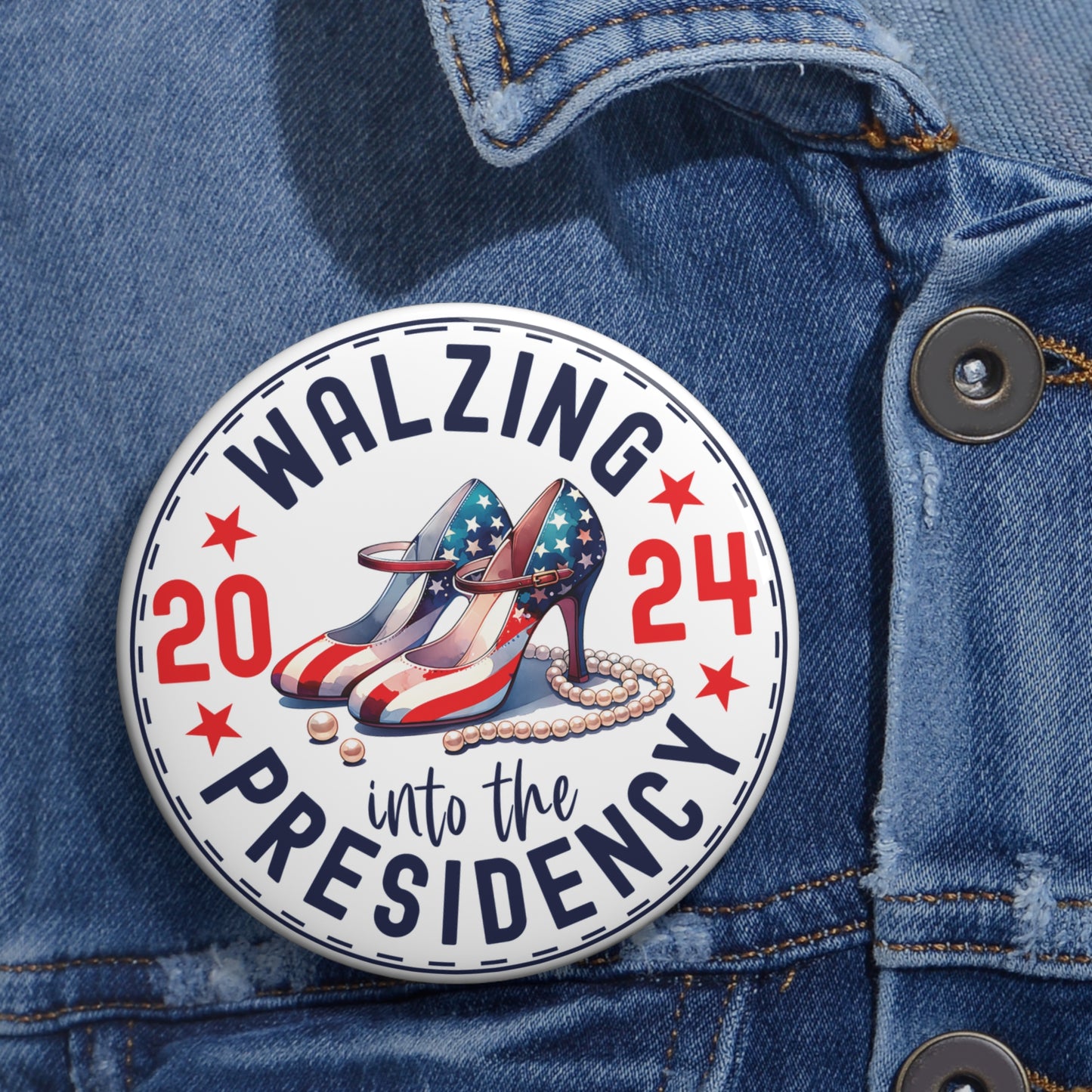 Walzing Into The Presidency Pin, Harris Walz Pin Button, Kamala Harris 2024 Pin, Tim Walz, Harris Walz 2024, Vote Pin Button, Kamala Walz