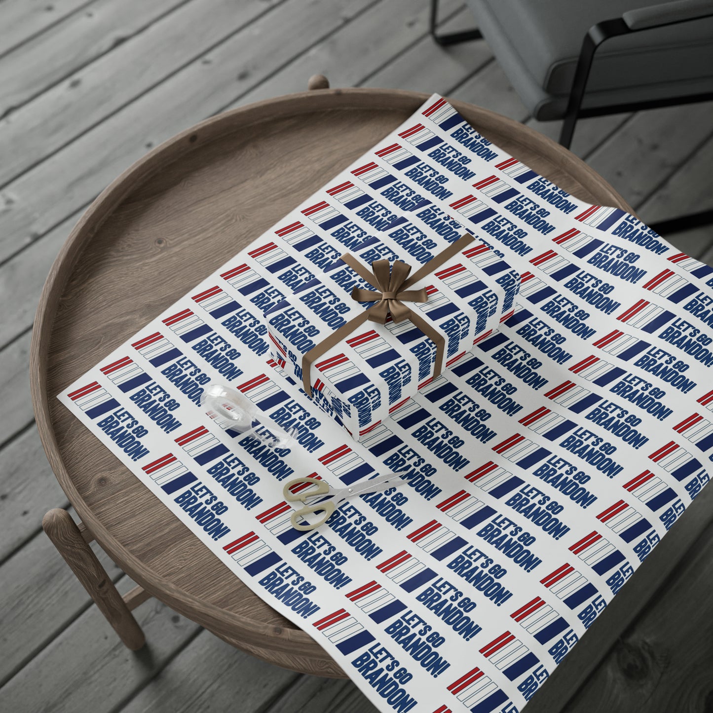 Let's GO Brandon Racing Style USA Wrapping Paper for Gifts - Trump Christmas Wrapping Paper