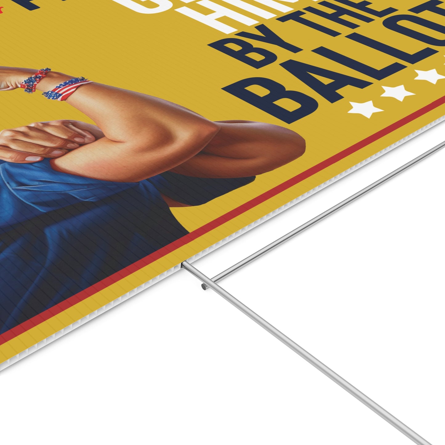 Grab Him By the Ballot, Harris Walz Election Sign, Double Sided Yard Sign w Stand, Kamala Yard Sign, 18" x 24", Harris Walz, Kamala Rosie