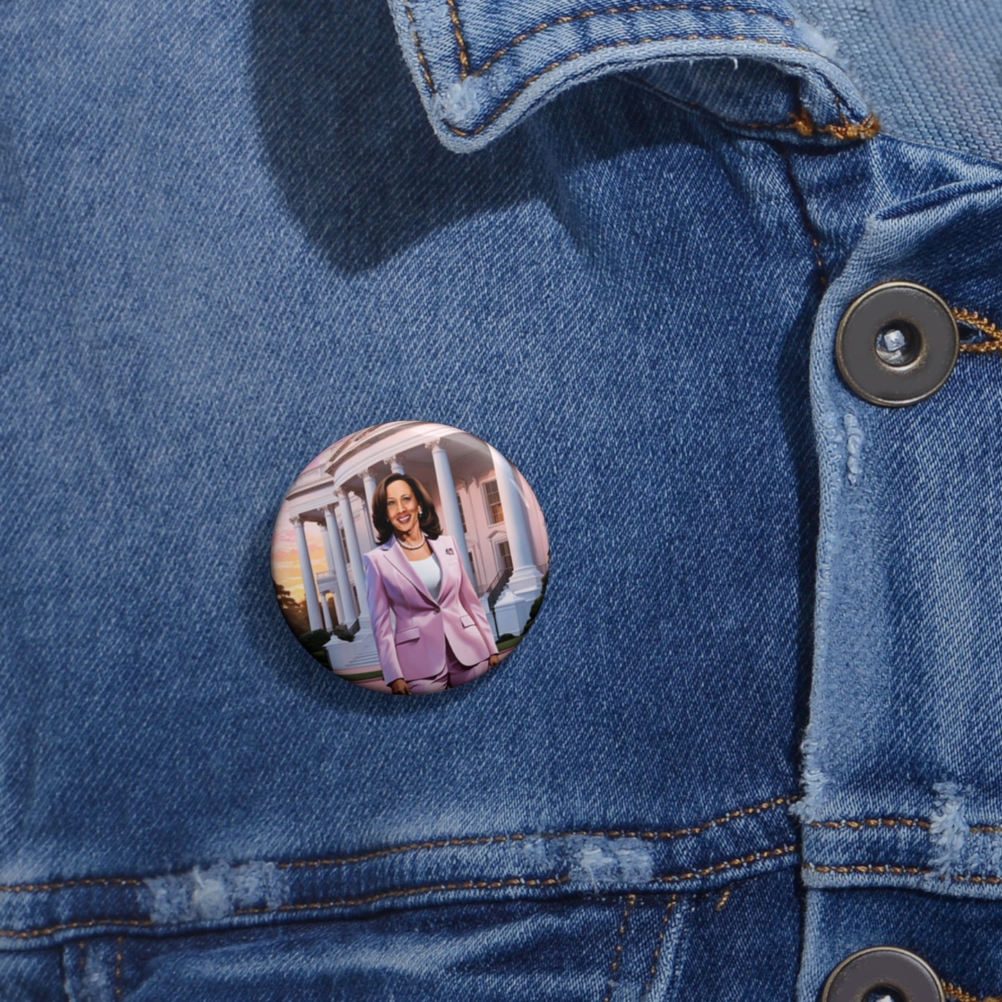Kamala Harris Art 2024 Pin Button, Kamala President, Madam Vice President Kamala, Harris 2024, Vote Pin Button, Kamala White House