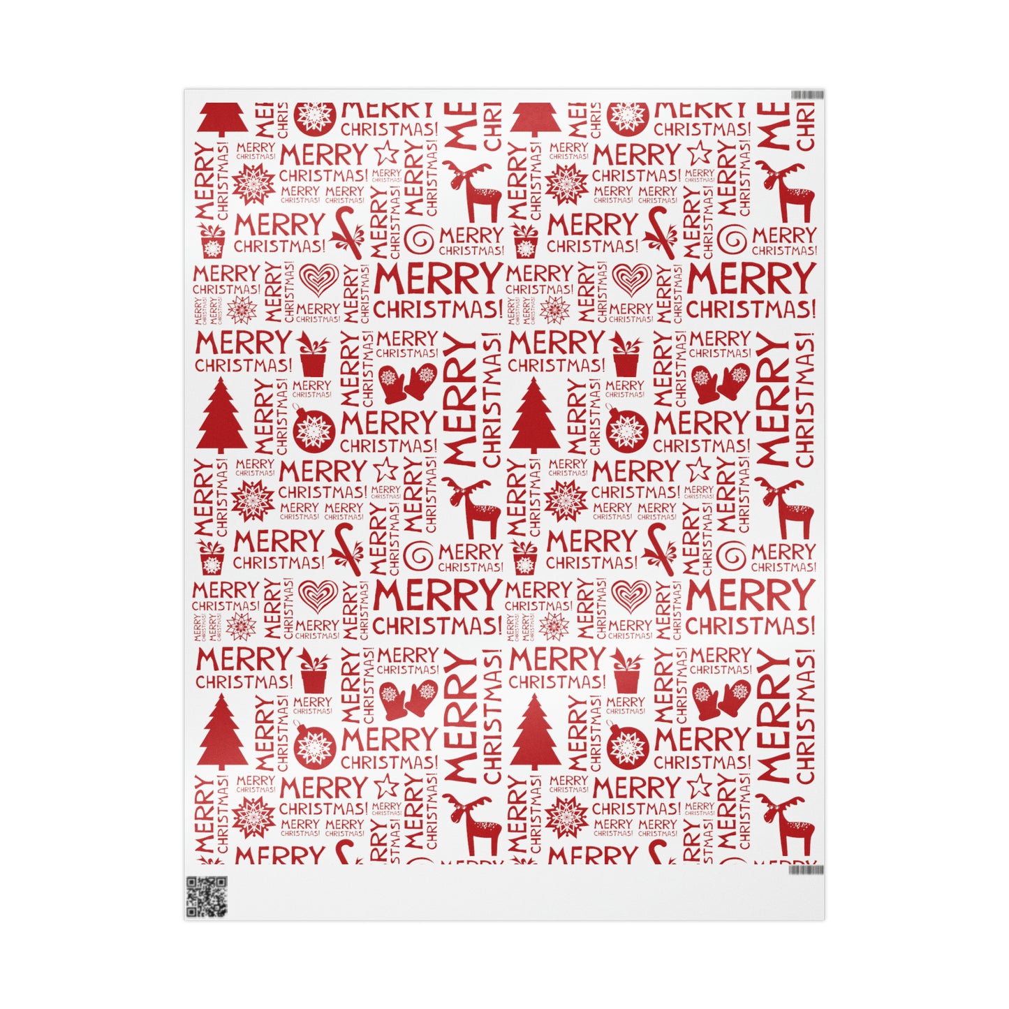 Cute Holiday Christmas Gift Wrap - Red and White Christmas Wrapping Paper