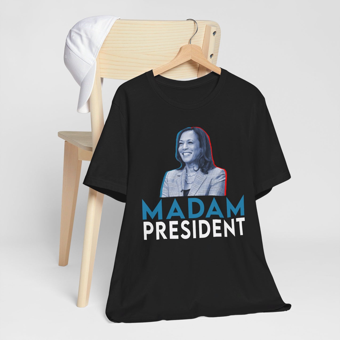 Madam President Kamala Harris, Bella Canvas 3001 Unisex T-Shirt, Kamala Shirt, Kamala DNC Shirt - Anti Trump, Democracy Shirt, Kamala Shirt
