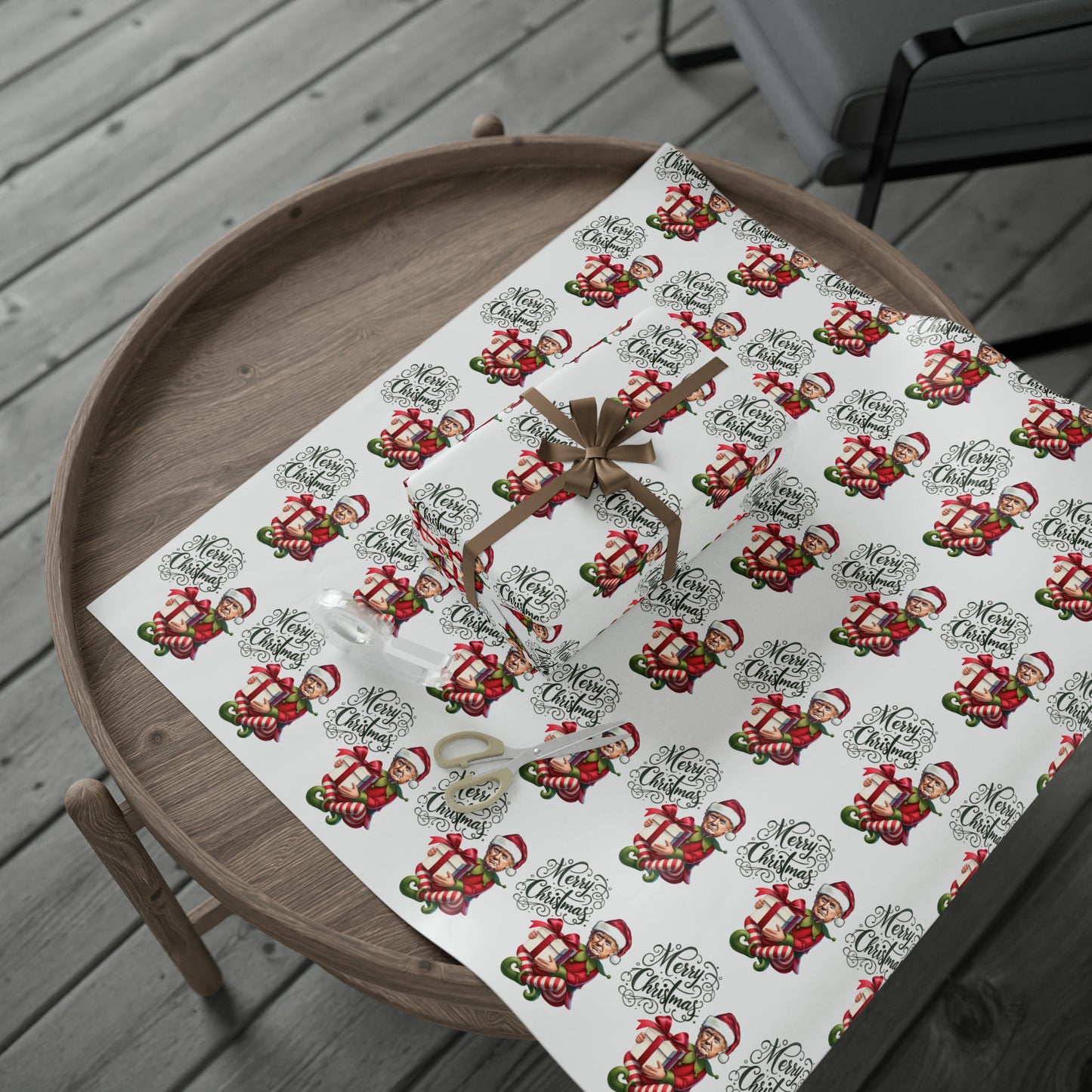 The Great Trump Elf Gift Wrap Merry Christmas Gift Wrap Elf Trump 2024 Trump Wrapping Paper Trump Christmas Funny Gift Wrap MAGA Trump